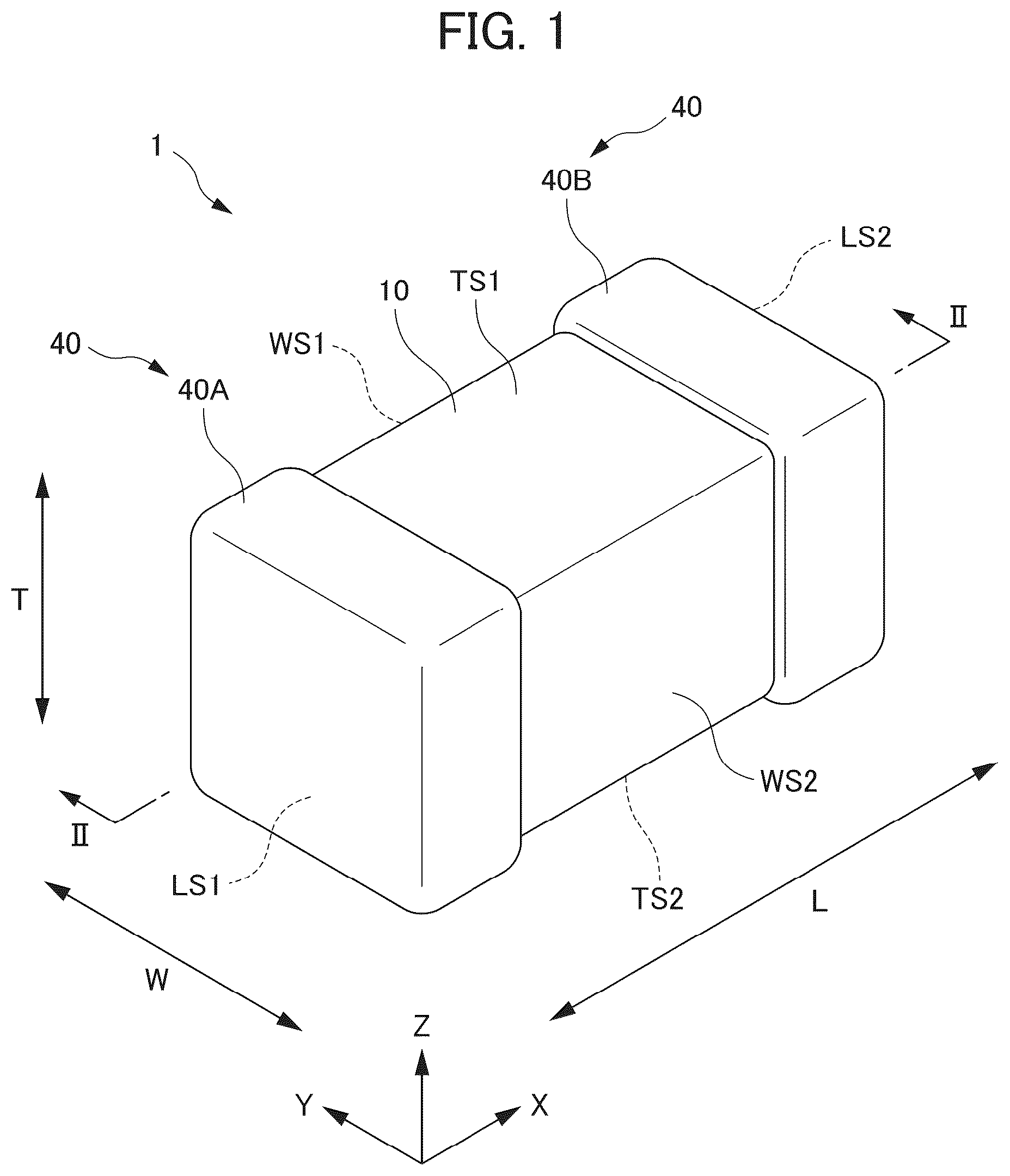 Patent US12315678 — Multilayer ceramic capacitor — Figure 1