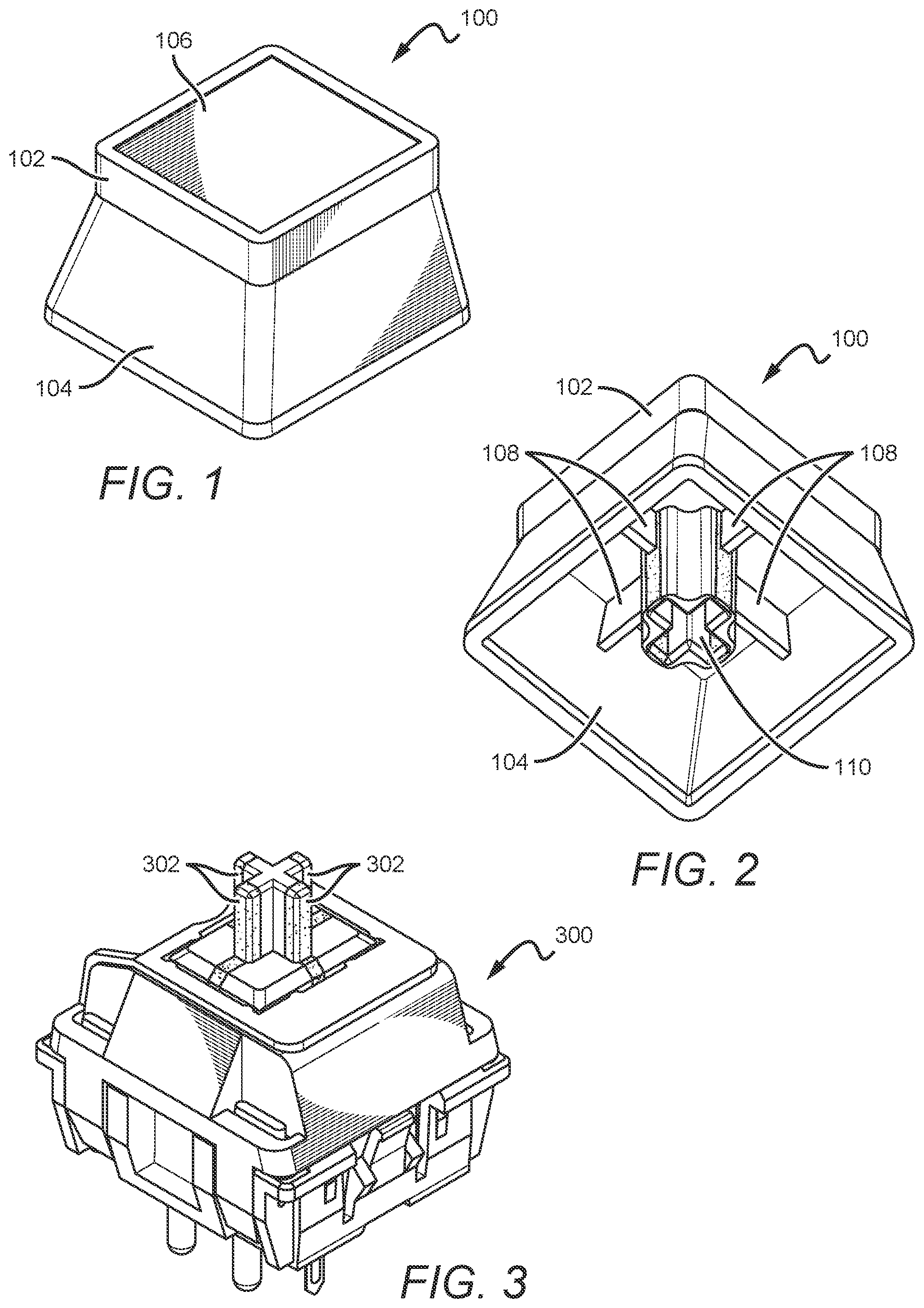 Patent US12315685 — Specialized keyboard keycaps — Figure 1