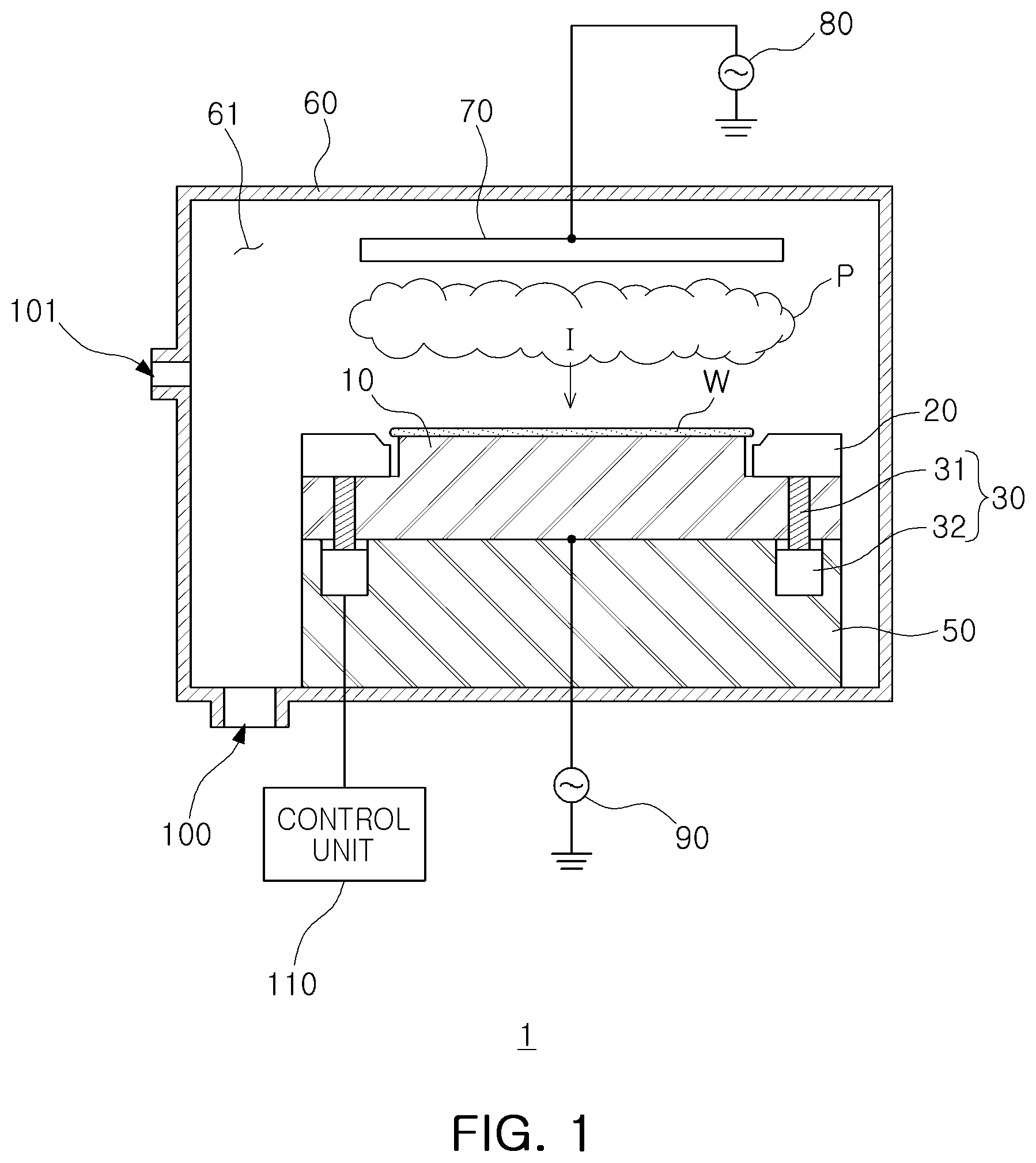 Patent US12315703 — Plasma processing apparatus and methods of manufacturing semiconductor device using the same — Figure 1