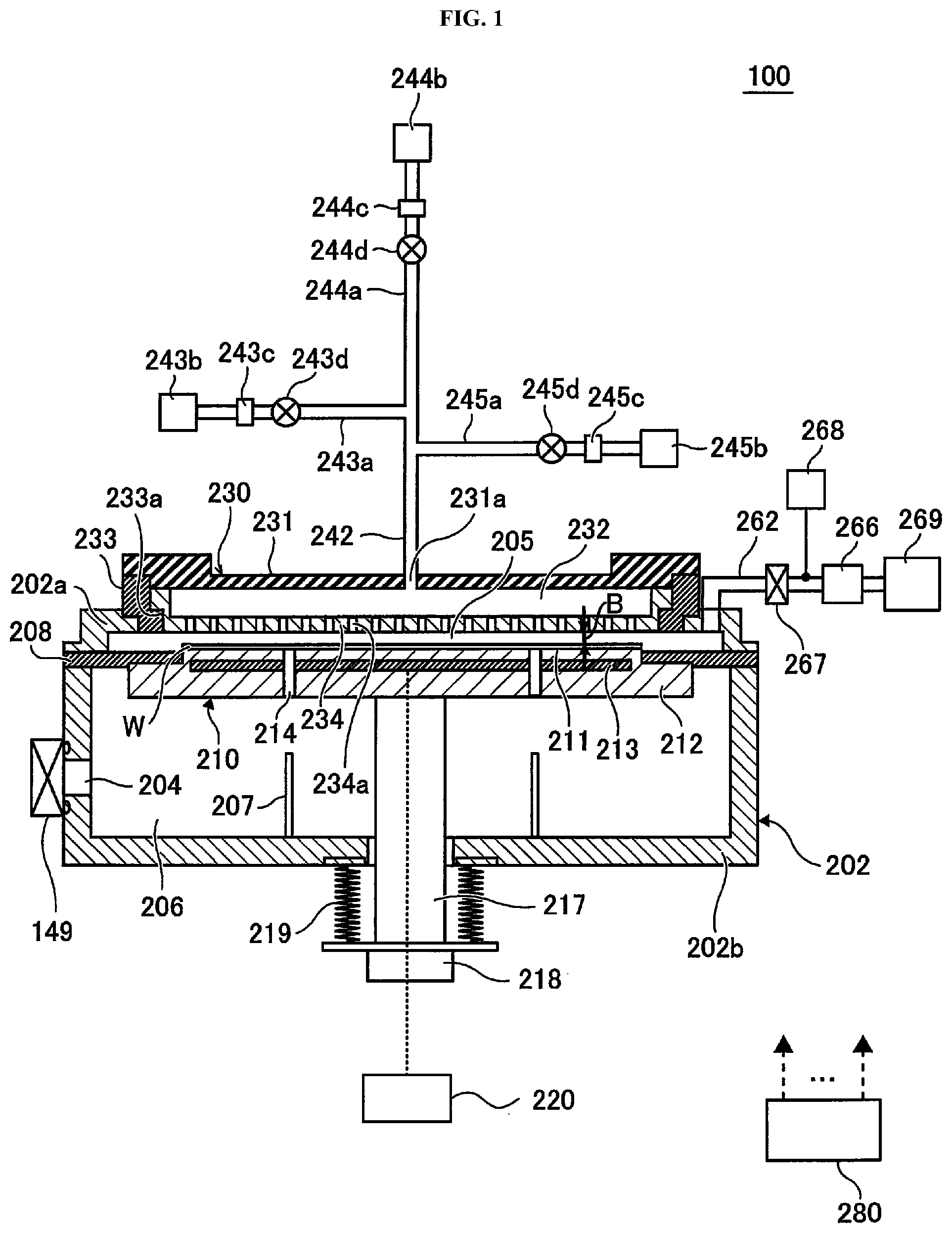 Patent US12315719 — Substrate processing method, method of manufacturing semiconductor device, non-transitory computer-readable recording medium and substrate processing apparatus — Figure 1