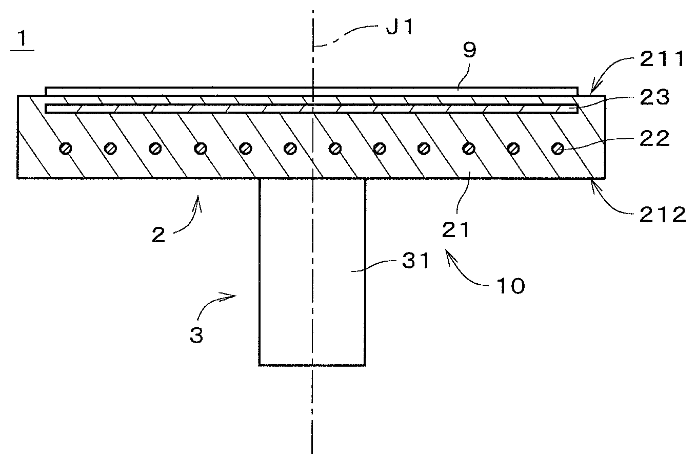 Patent US12315757 — Stacked structure and semiconductor manufacturing apparatus member — Figure 1