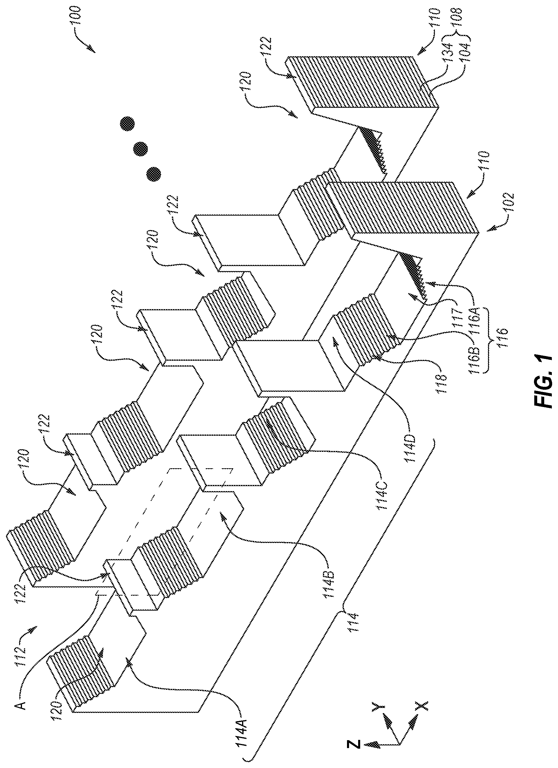 Patent US12315801 Figure 1 – Microelectronic devices, and related electronic systems and methods