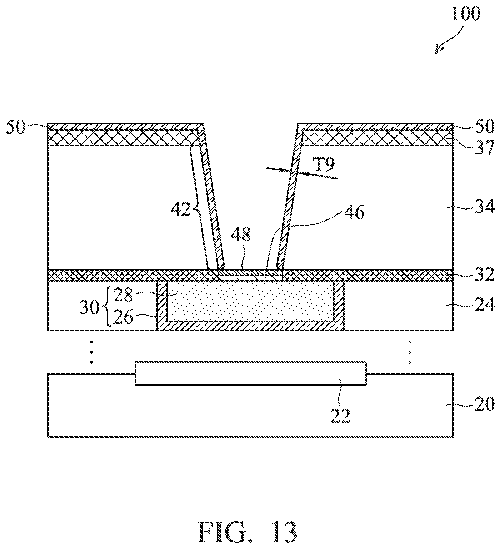 Patent US12315809 Figure 13 – Via for semiconductor device and method
