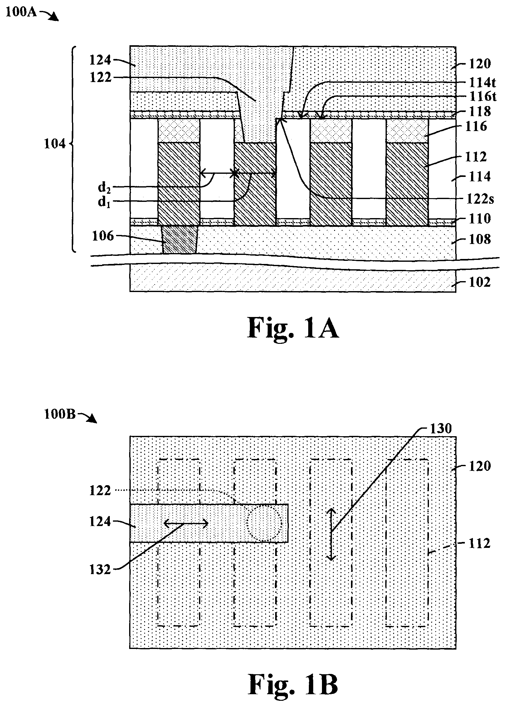 Patent US12315817 — Dielectric on wire structure to increase processing window for overlying via — Figure 1