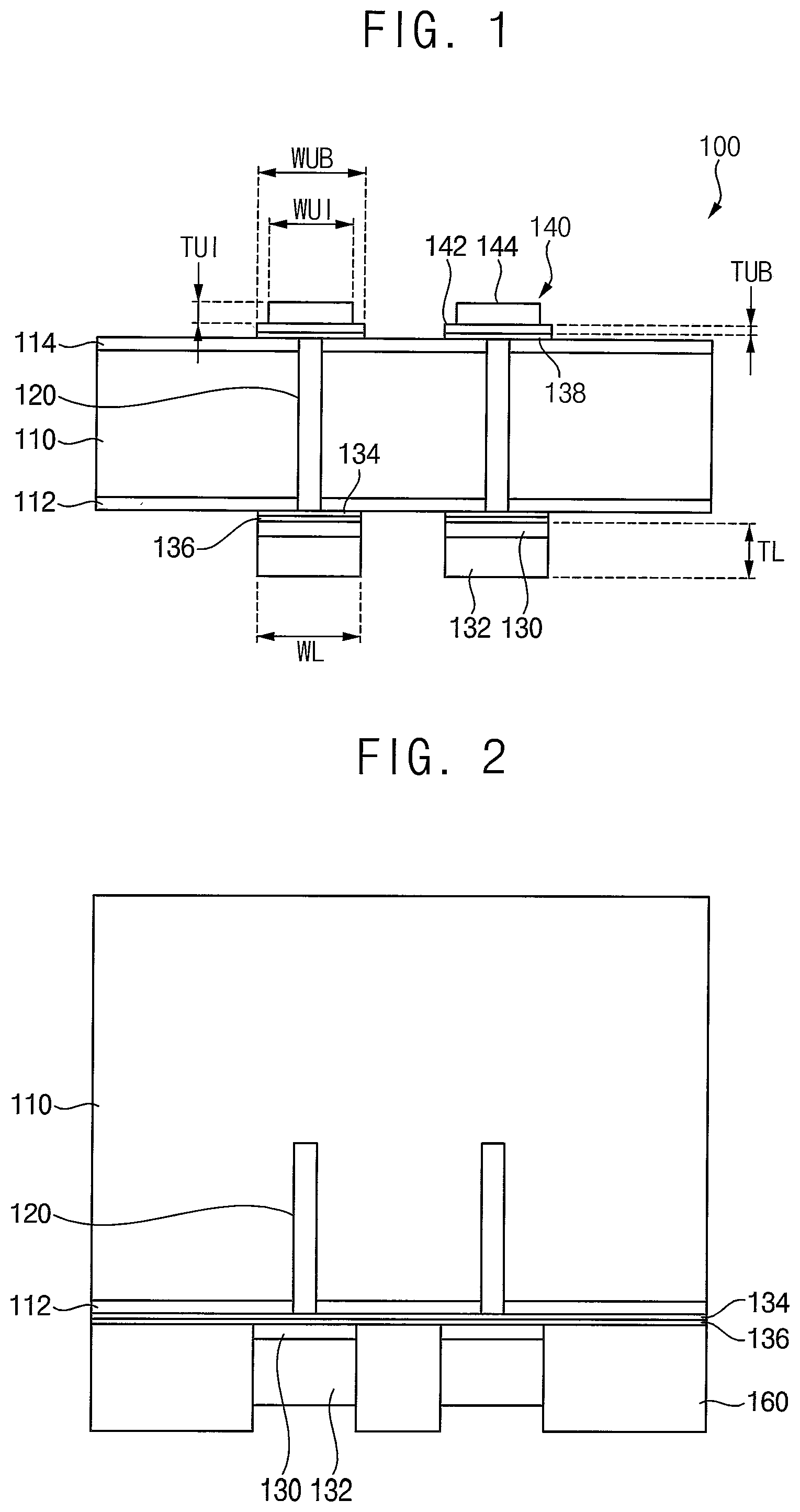Patent US12315818 — Interconnection structure of a semiconductor chip having pads of different widths and semiconductor package including the interconnection structure — Figure 1