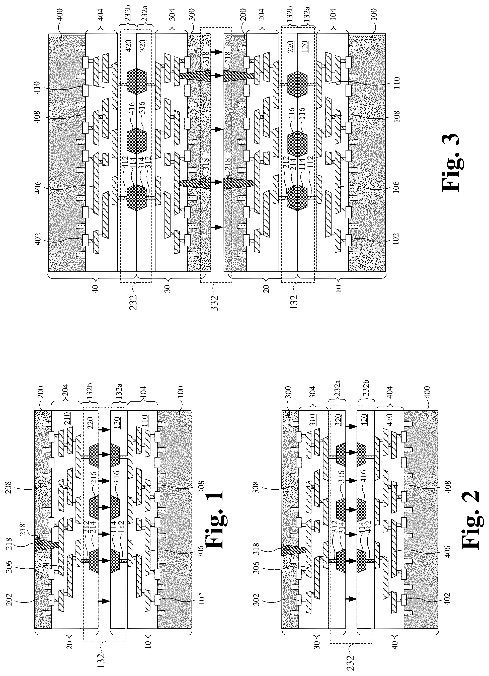 Patent US12315843 — Hybrid bonding technology for stacking integrated circuits — Figure 1
