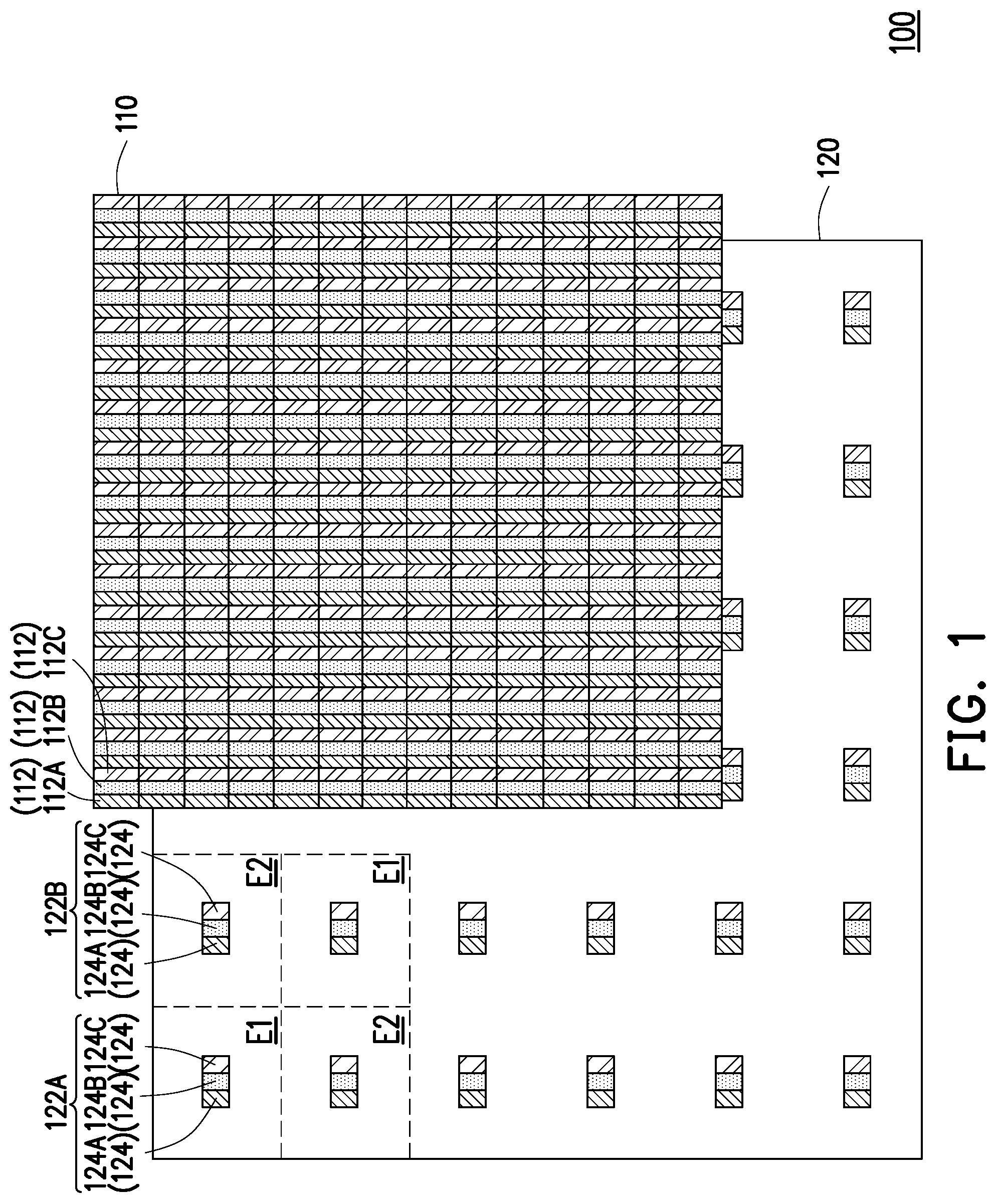 Patent US12315846 — Electronic device having two groups of light-emitting units — Figure 1