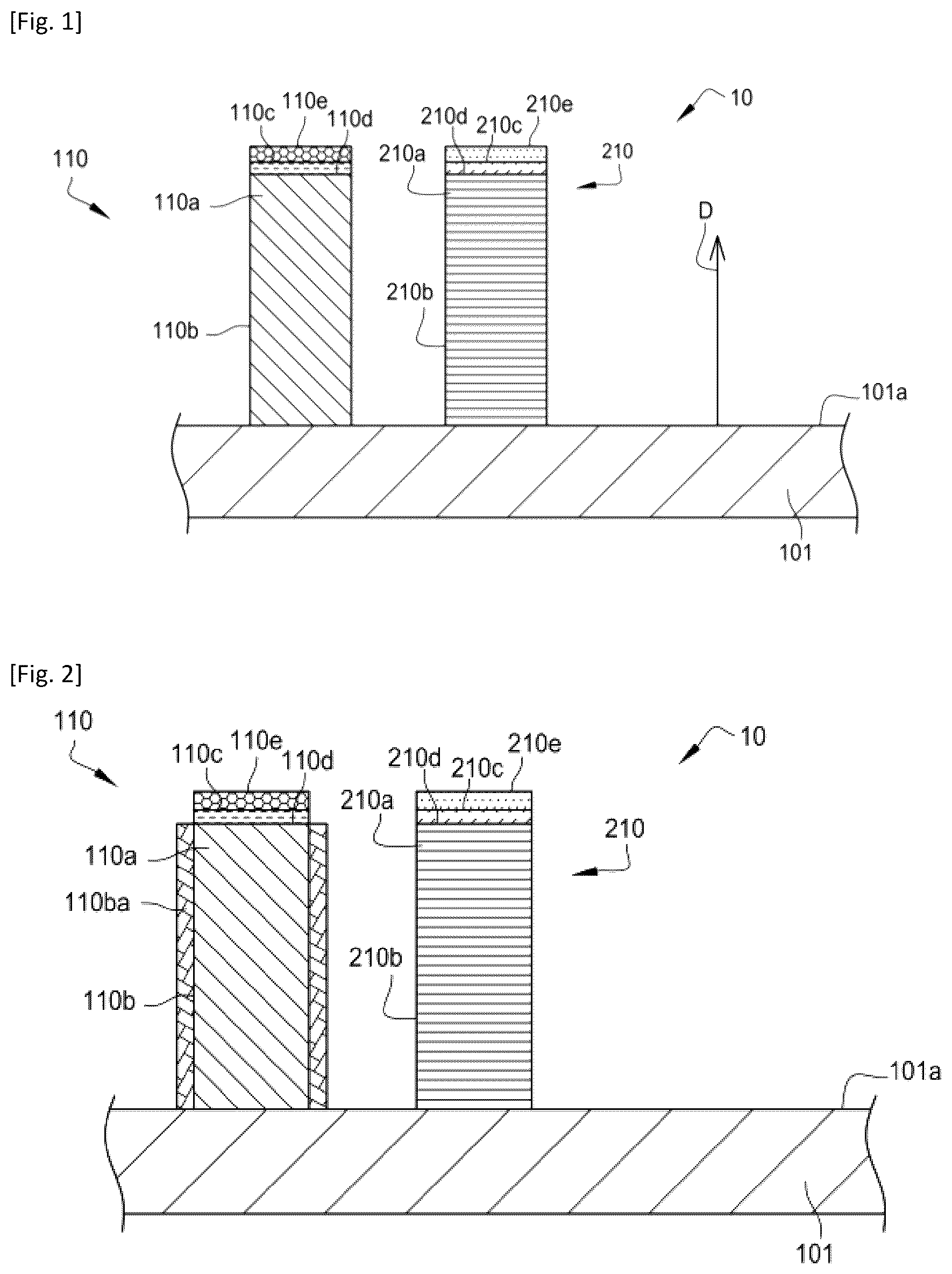Patent US12315848 — Optoelectronic device comprising multicolour light-emitting diodes and a method of manufacturing an optoelectronic device — Figure 1