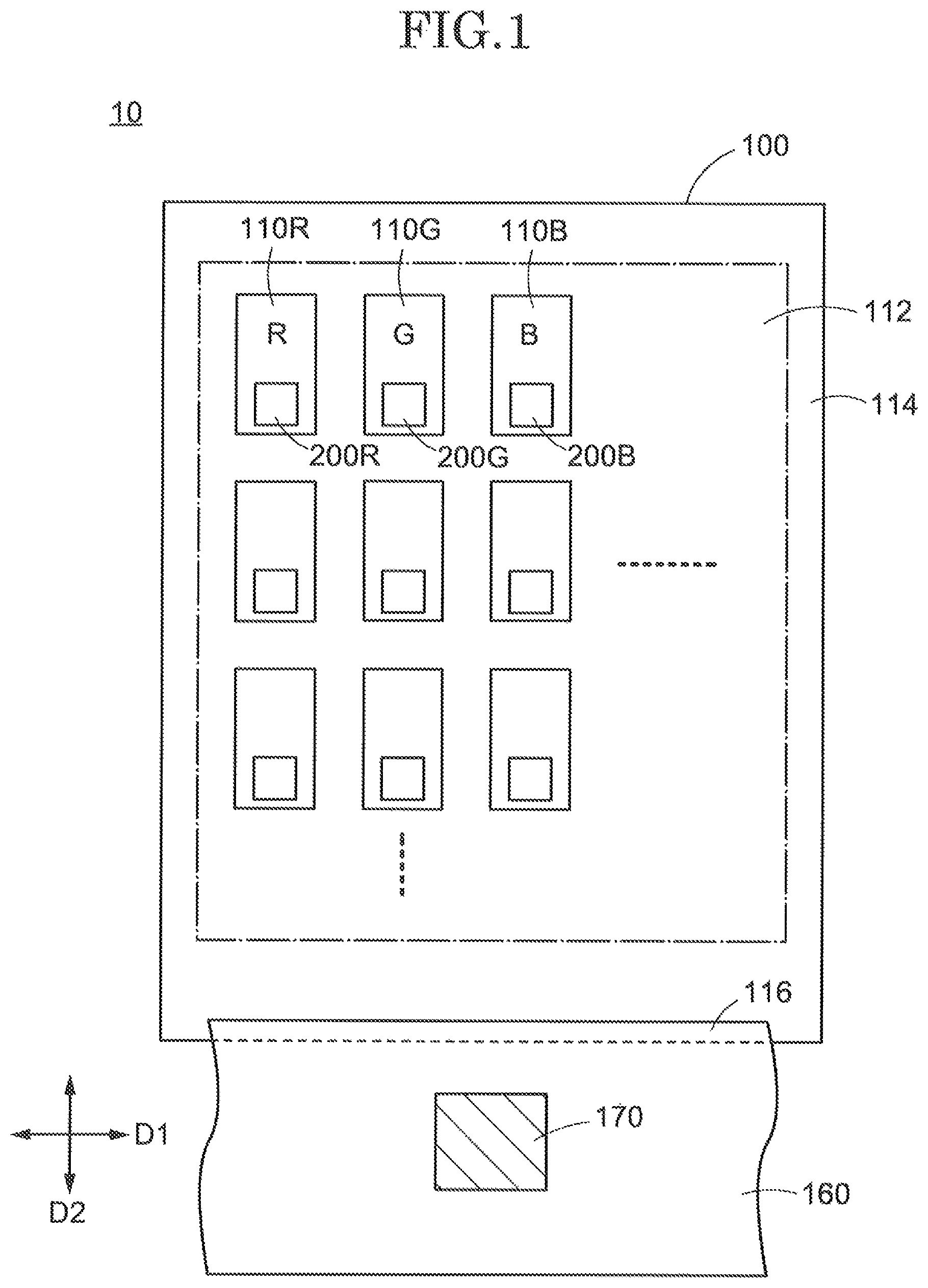 Patent US12315855 Figure 1 – Display device and method for manufacturing the same