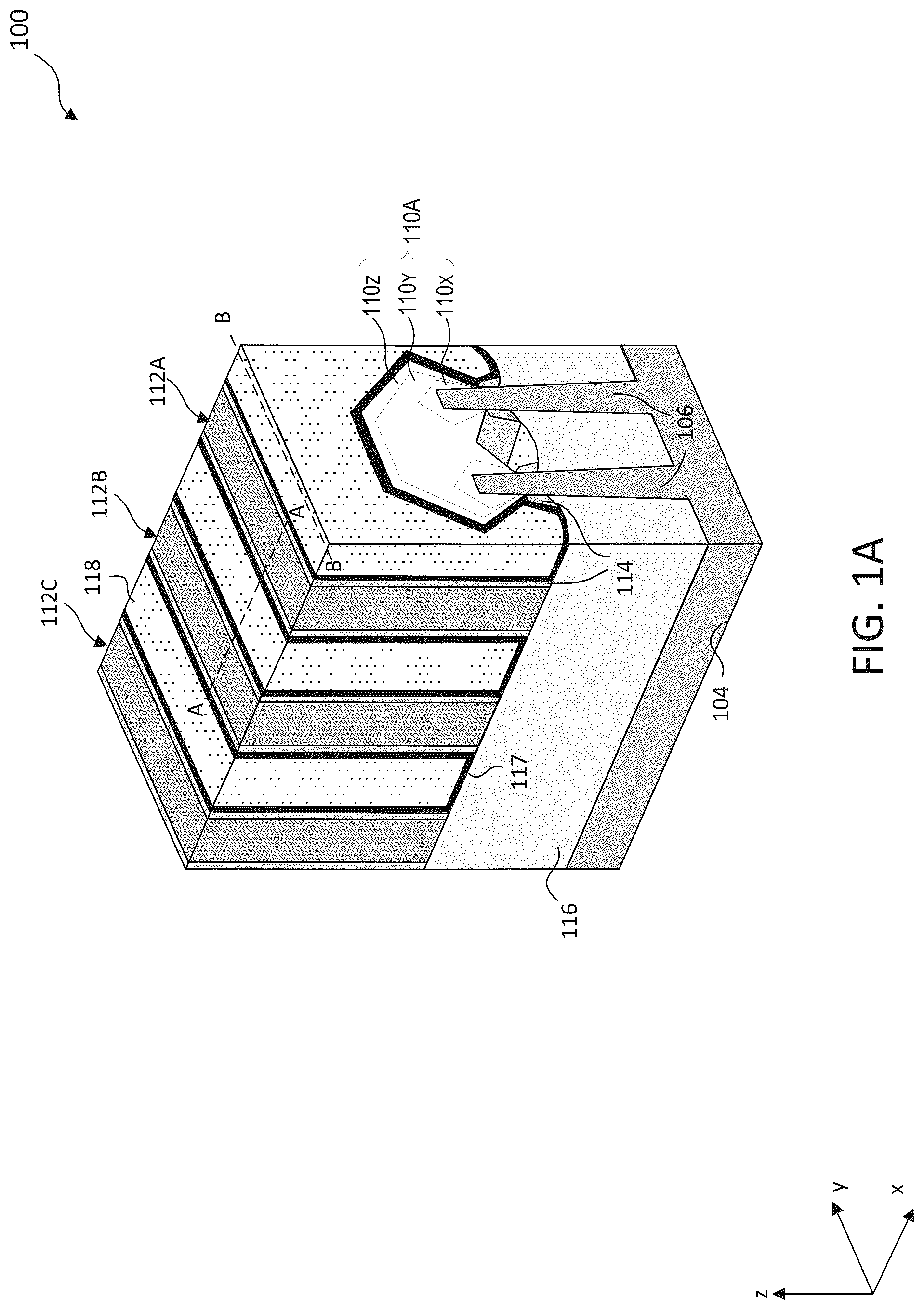 Patent US12315863 — Contact structures in semiconductor devices — Figure 1