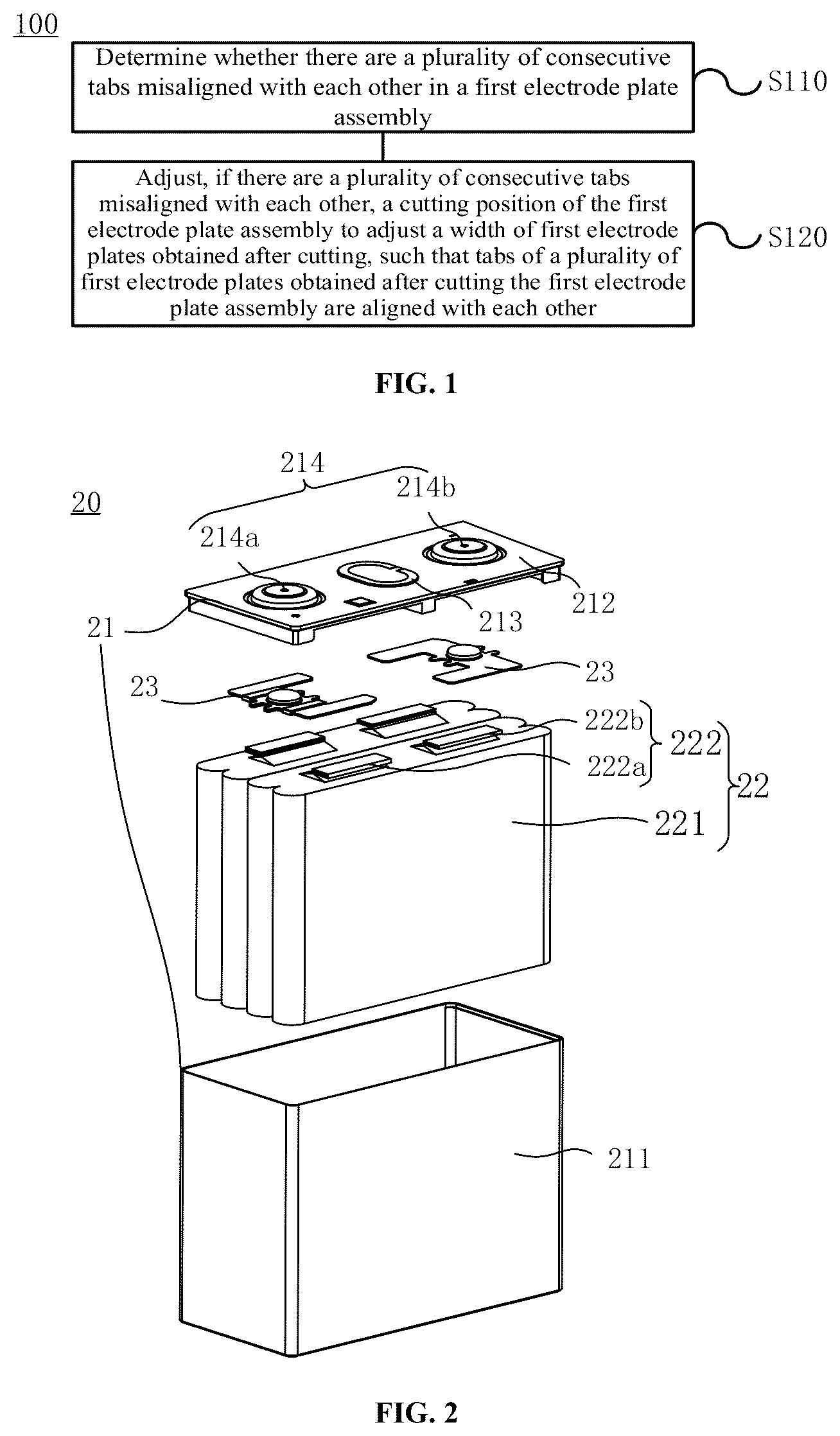 Patent US12315887 — Method and device for correcting positions of tabs of electrode assembly — Figure 1