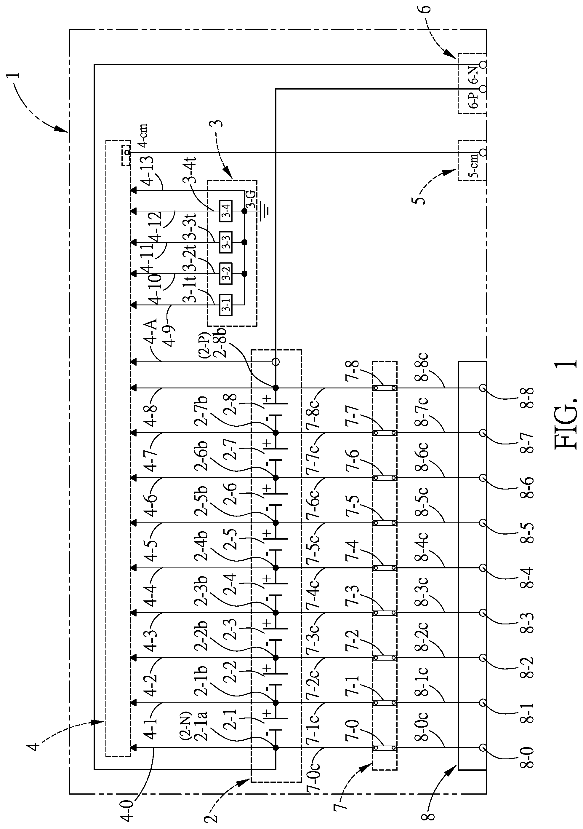 Patent US12315895 — Battery having external connector for balance charging and discharging — Figure 1