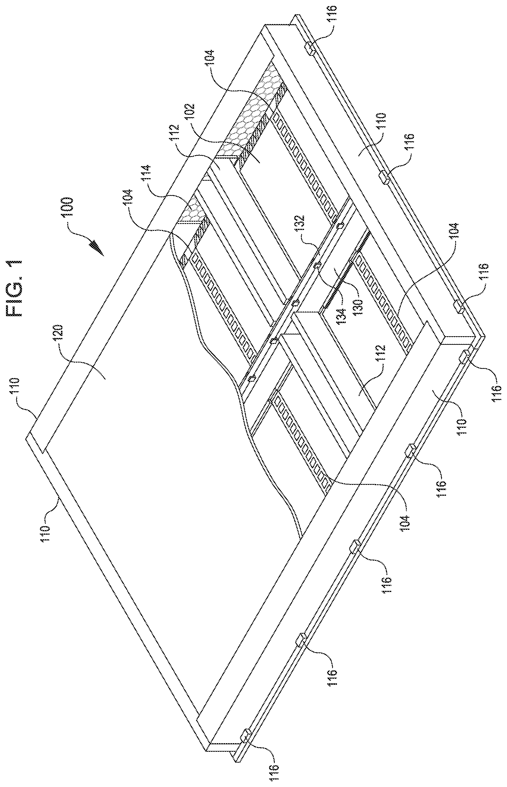 Patent US12315943 — Battery enclosure — Figure 1