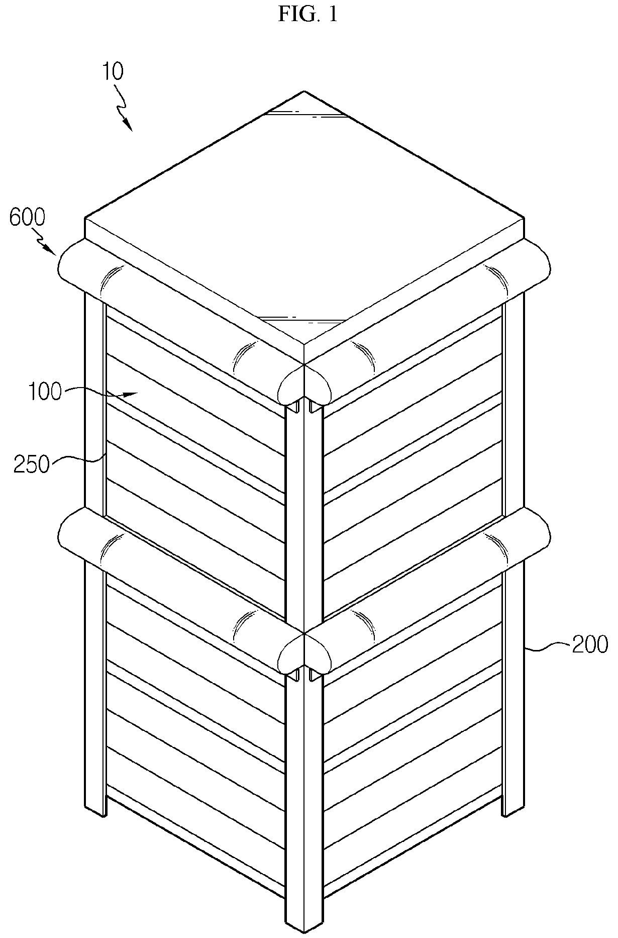 Patent US12315947 — Battery rack and energy storage system including the same — Figure 1