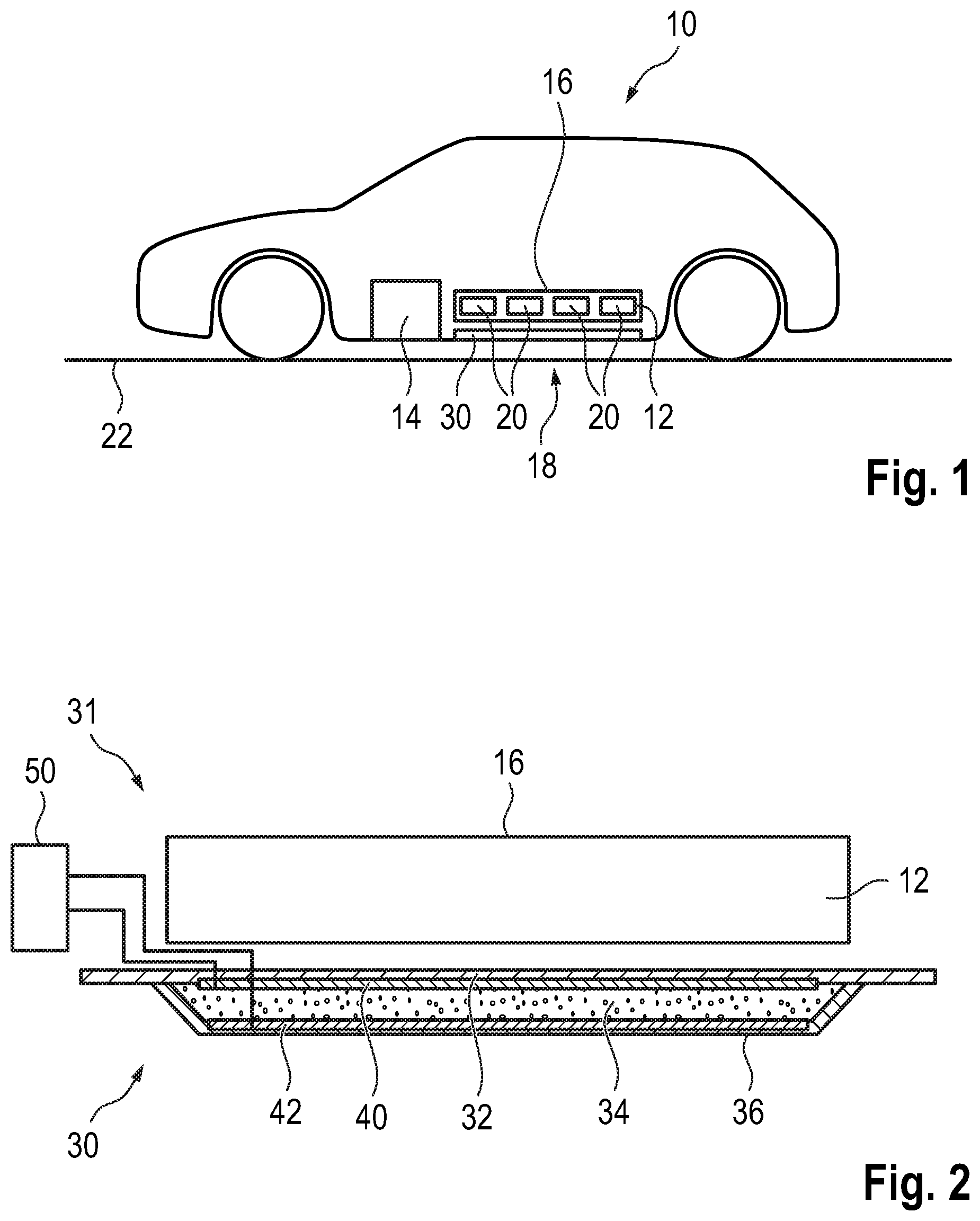 Patent US12315950 — Battery arrangement for an electric vehicle — Figure 1