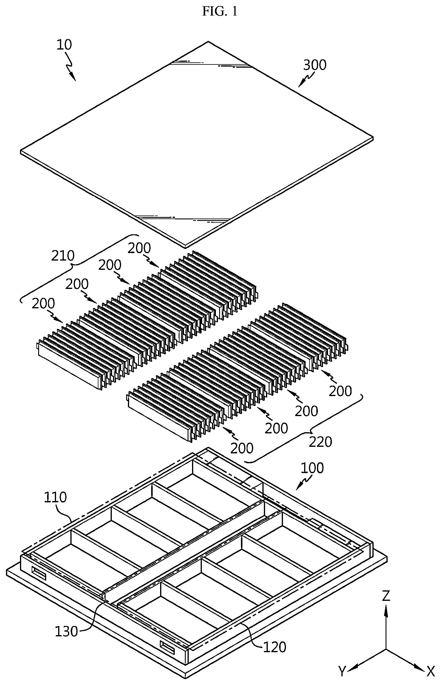 Patent US12315953 Figure 1 – Battery pack and vehicle including the same