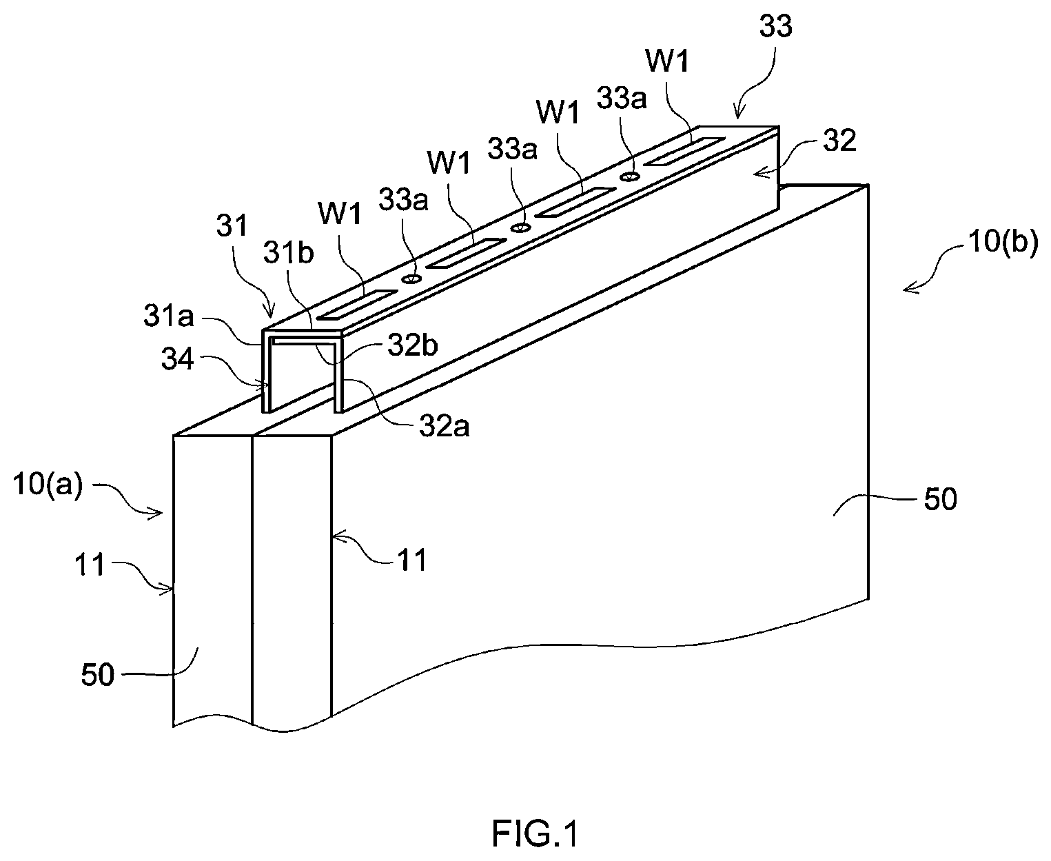 Patent US12315958 — Connection structure of laminate cells, battery pack, and method of connecting laminate cells — Figure 1
