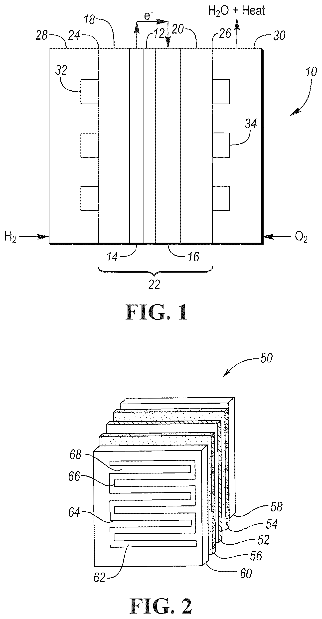 Patent US12315968 Figure 1 – Patterned catalyst layers in fuel cells