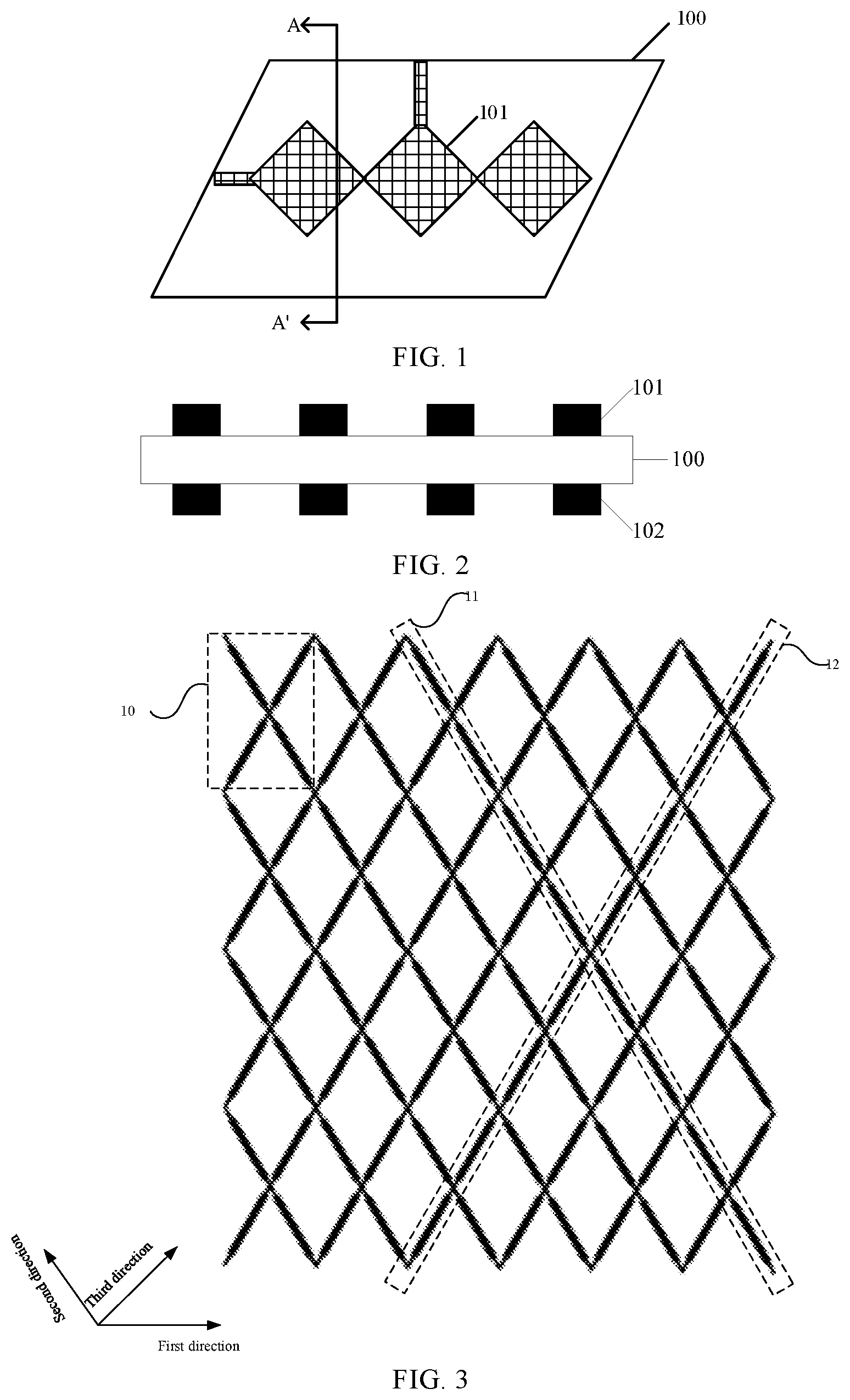 Patent US12315992 Figure 1 – Metal mesh, thin film sensor and mask
