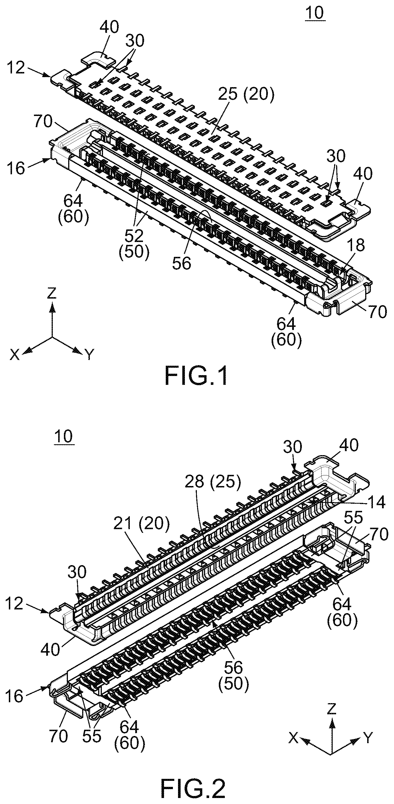 Patent US12316037 Figure 1 – Connector, mating connector and connection device