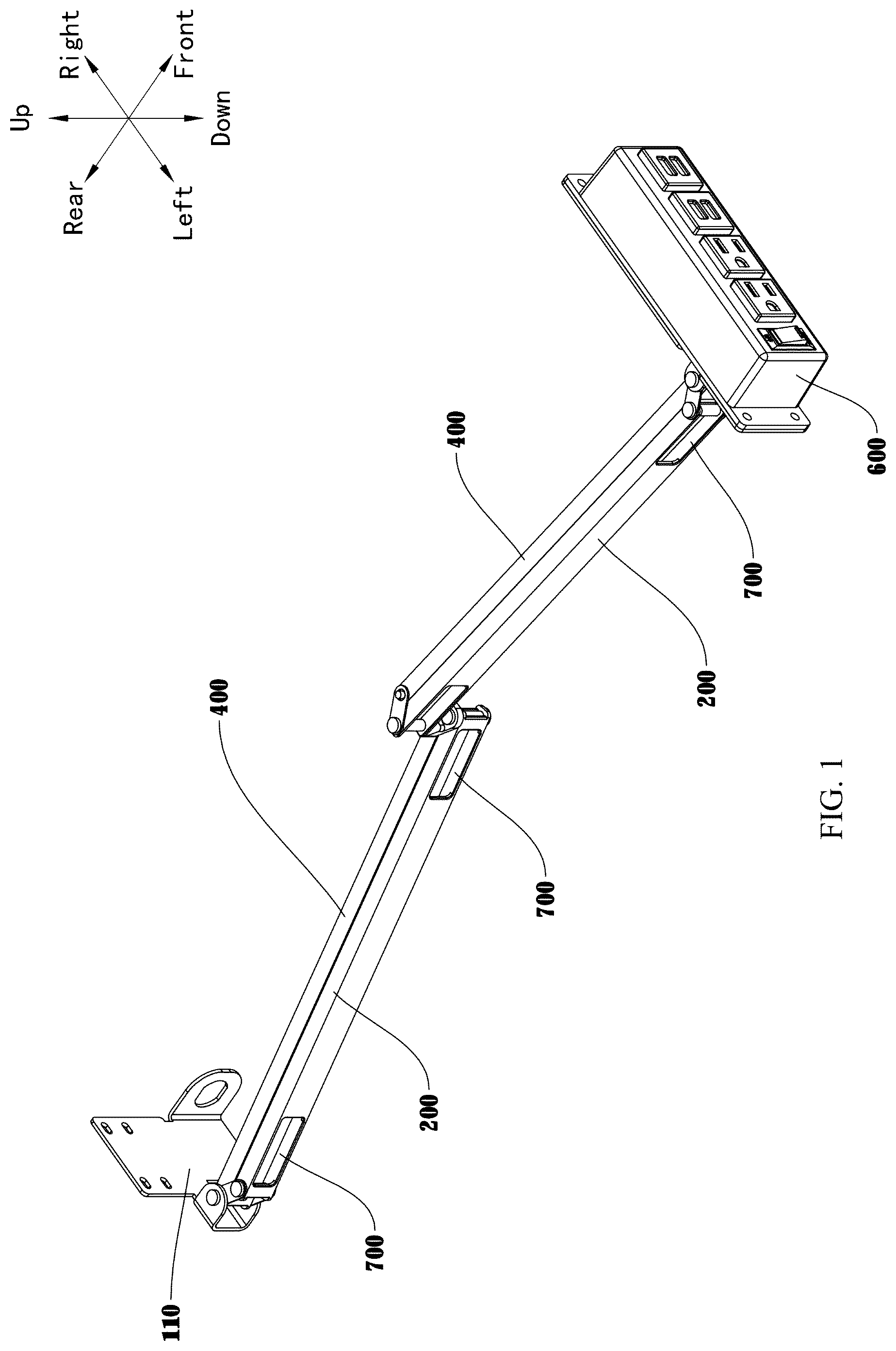 Patent US12316054 — Retractable power outlet — Figure 1