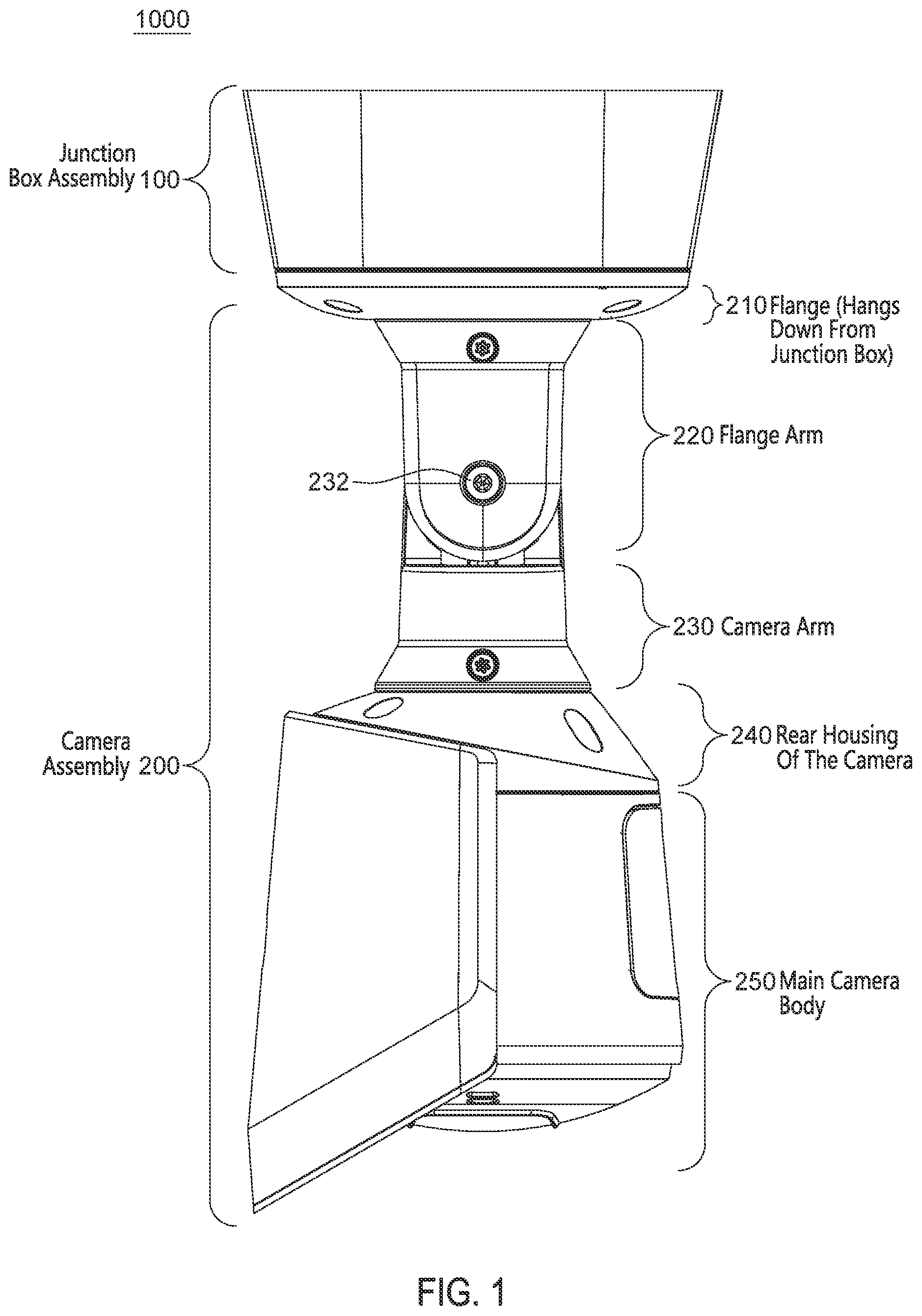 Patent US12316088 — Configurable junction box for surface mountable camera — Figure 1