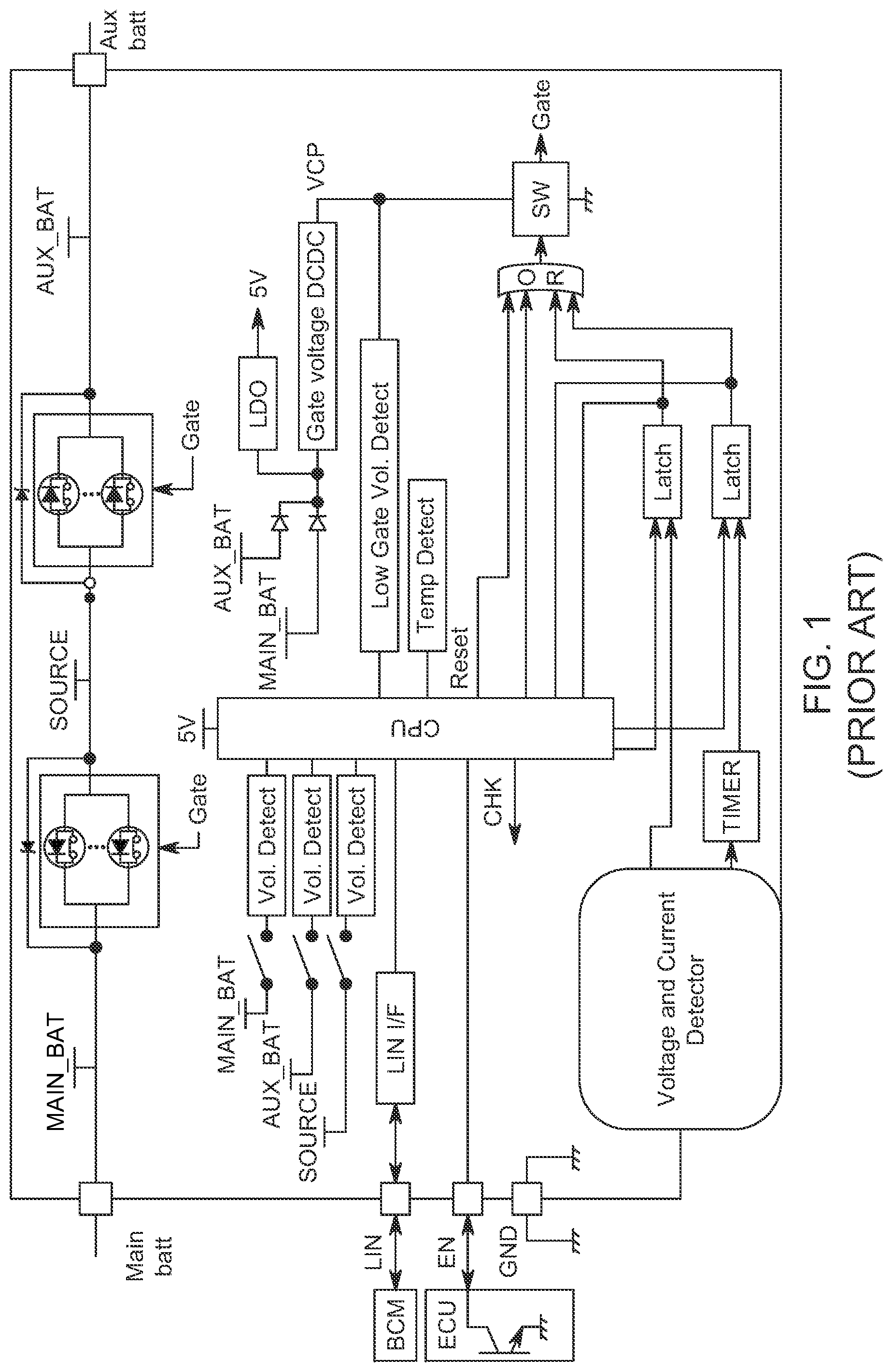 Patent US12316093 — Power supply system having a circuit for detecting a ground fault — Figure 1