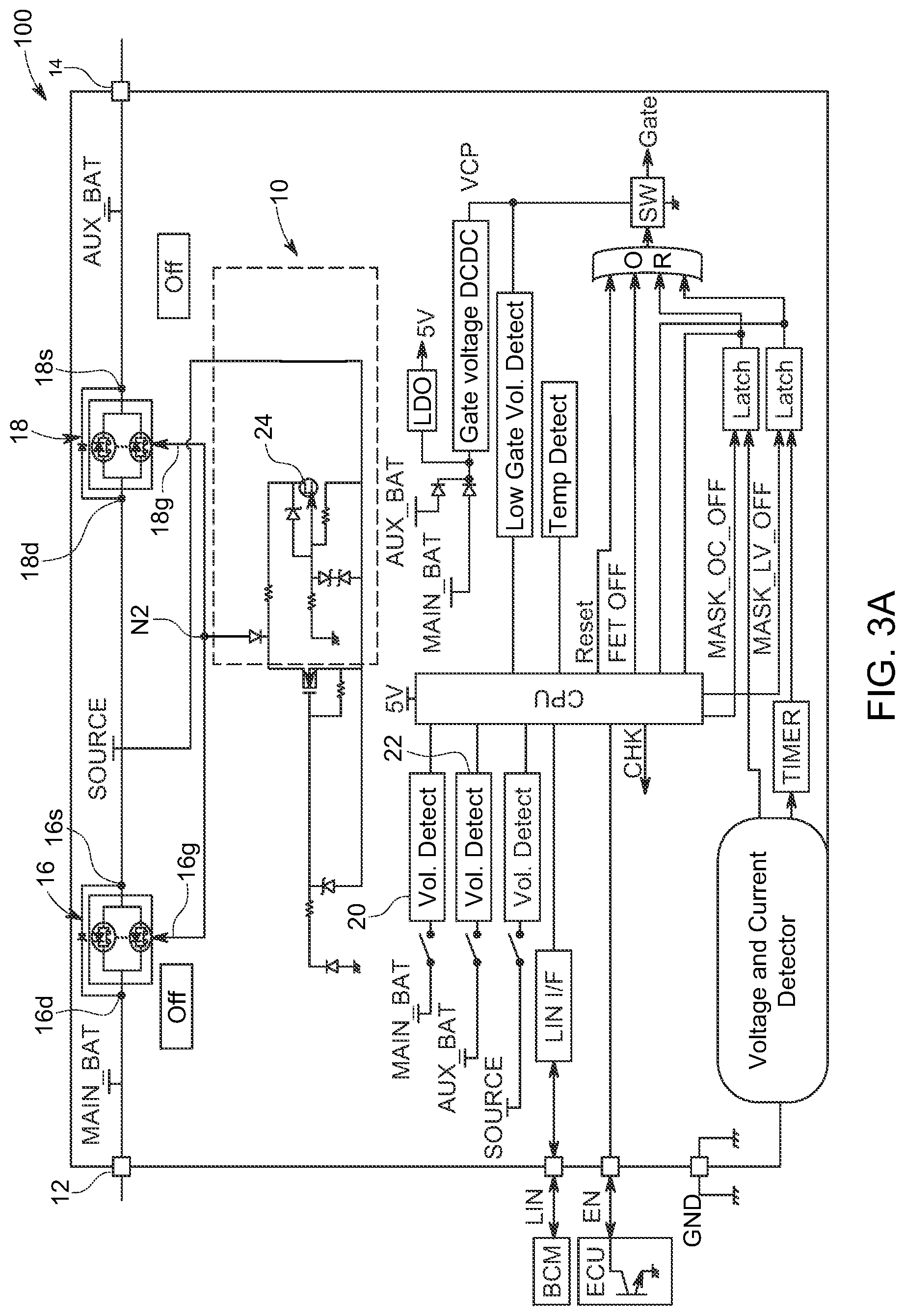Patent US12316093 Figure 4 – Power supply system having a circuit for detecting a ground fault
