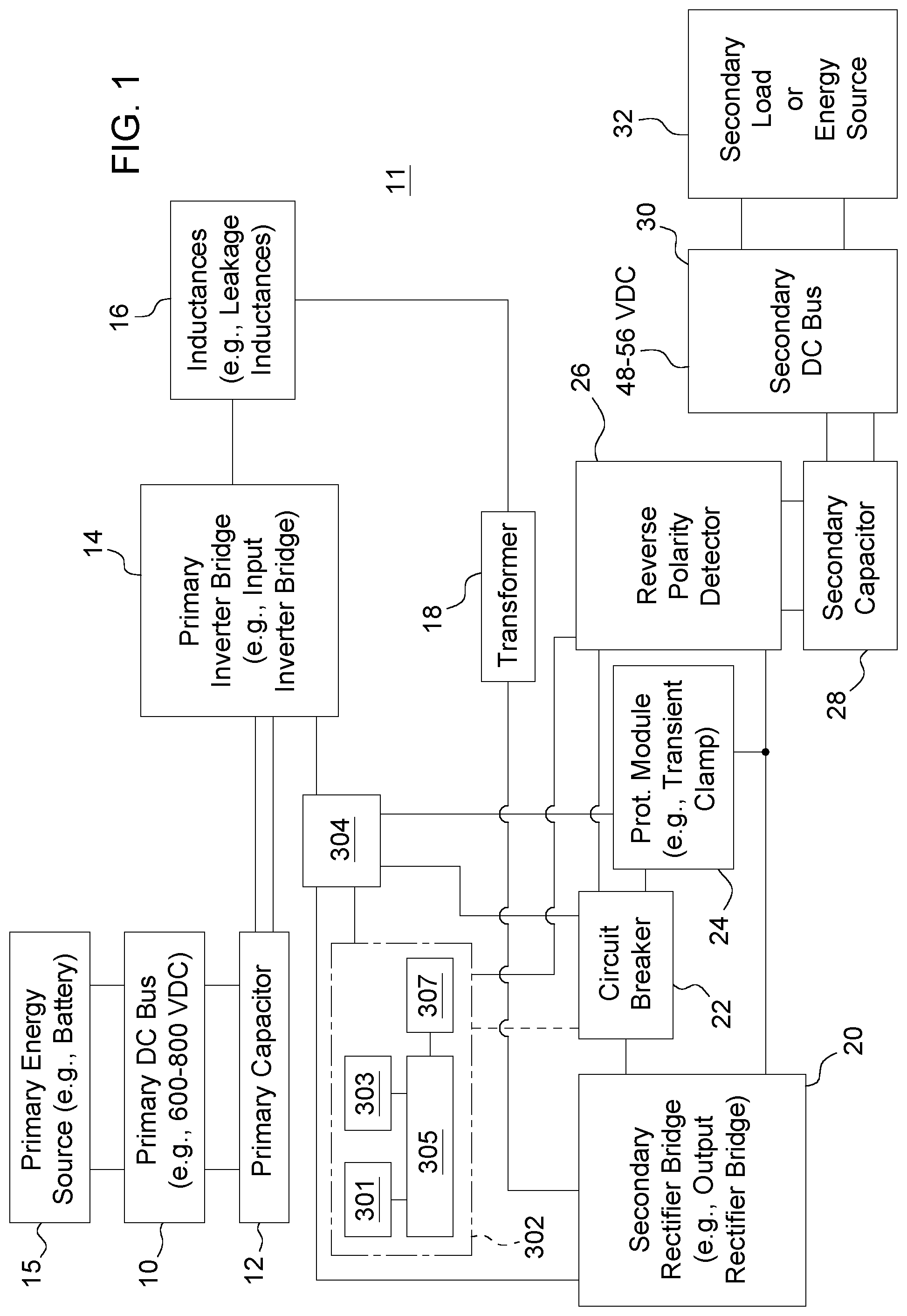 Patent US12316097 Figure 1 – Polarity protection for a converter