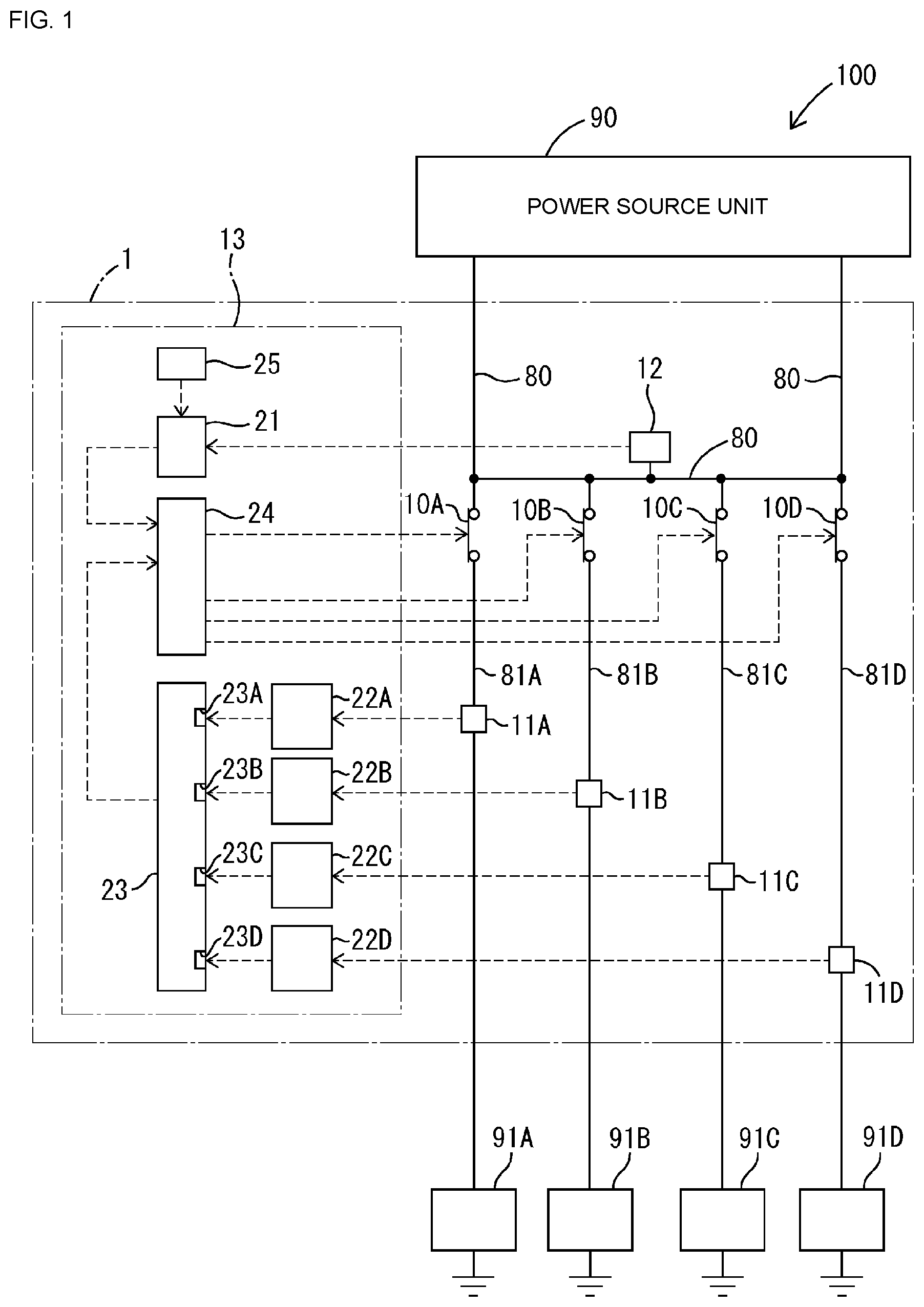 Patent US12316100 — On-board control device — Figure 1