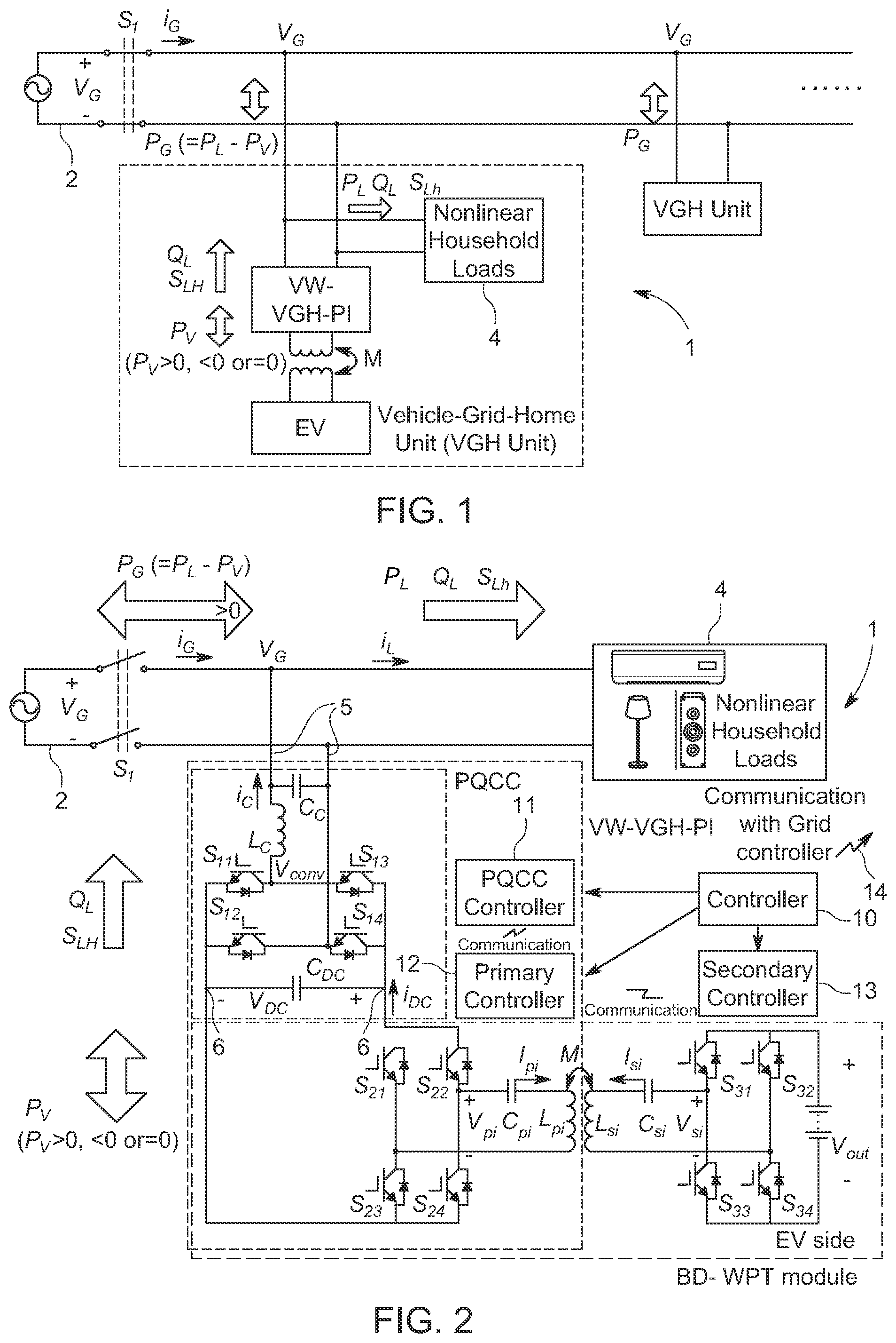 Patent US12316121 — Vehicle-grid-home power interface — Figure 1