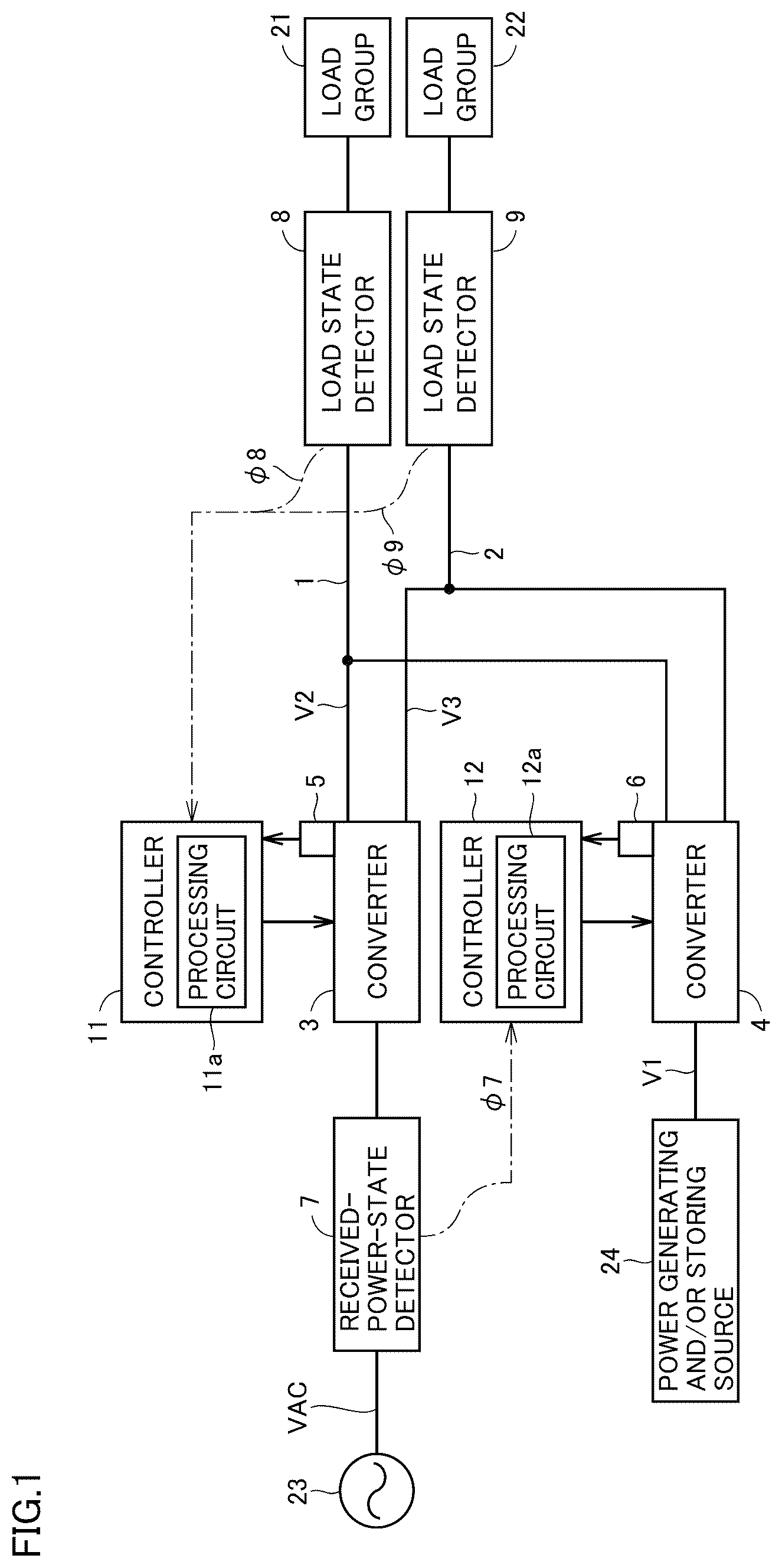 Patent US12316122 — Direct-current power supply and distribution system — Figure 1