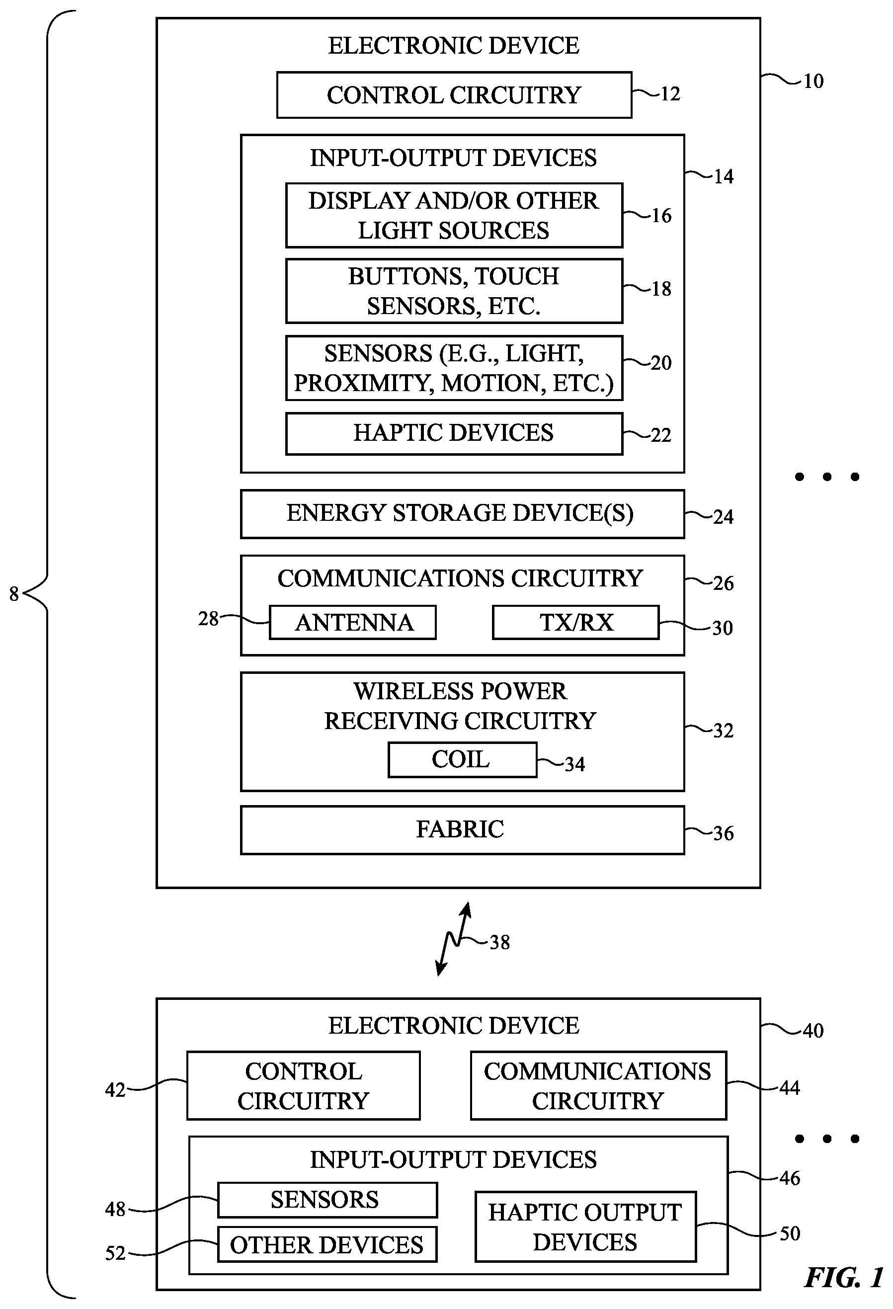 Patent US12316131 — Wearable loops with embedded circuitry — Figure 1