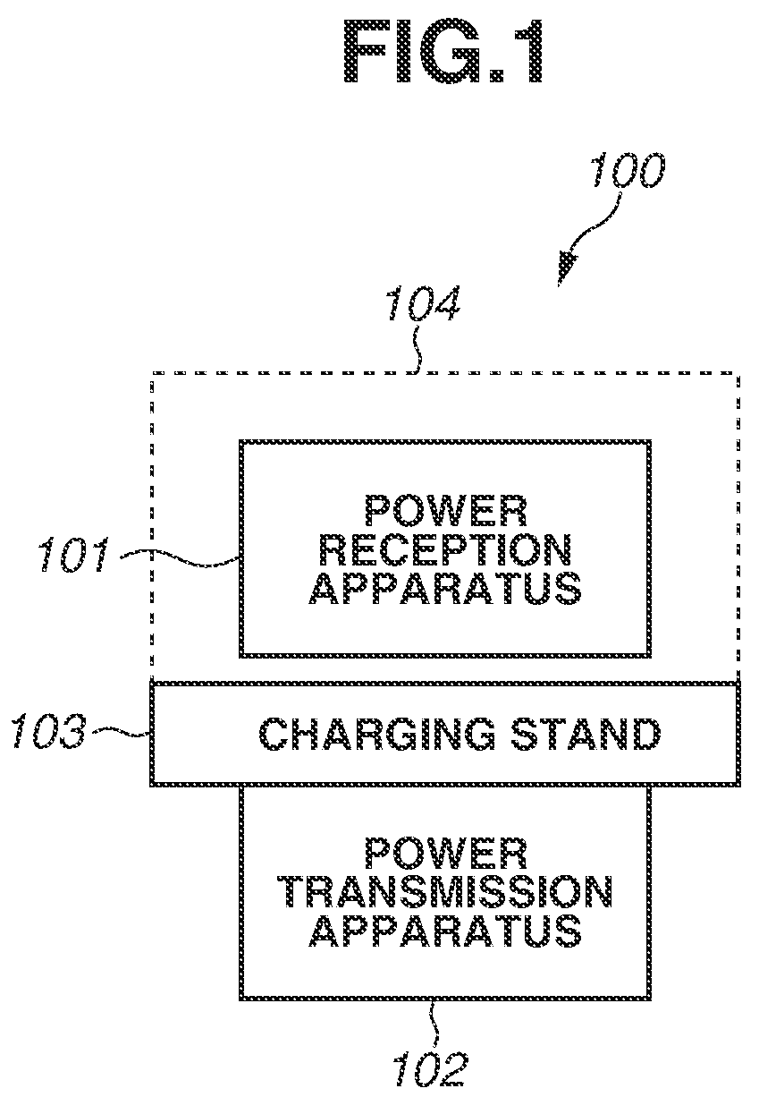 Patent US12316138 — Power transmission apparatus and power reception apparatus — Figure 1