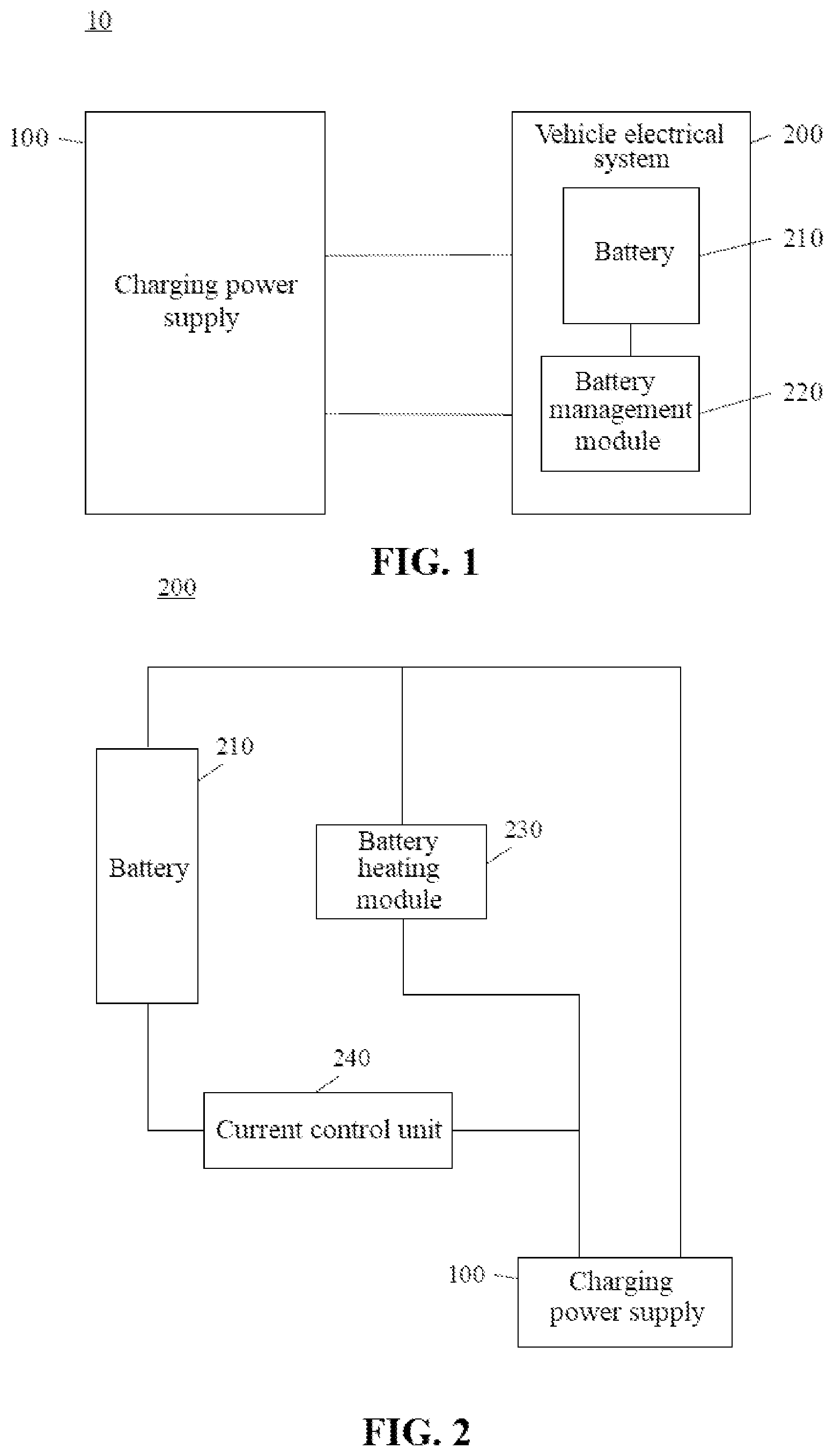 Patent US12316144 Figure 1 – Battery charging method and vehicle electrical system for controlling charging current based on temperature of battery