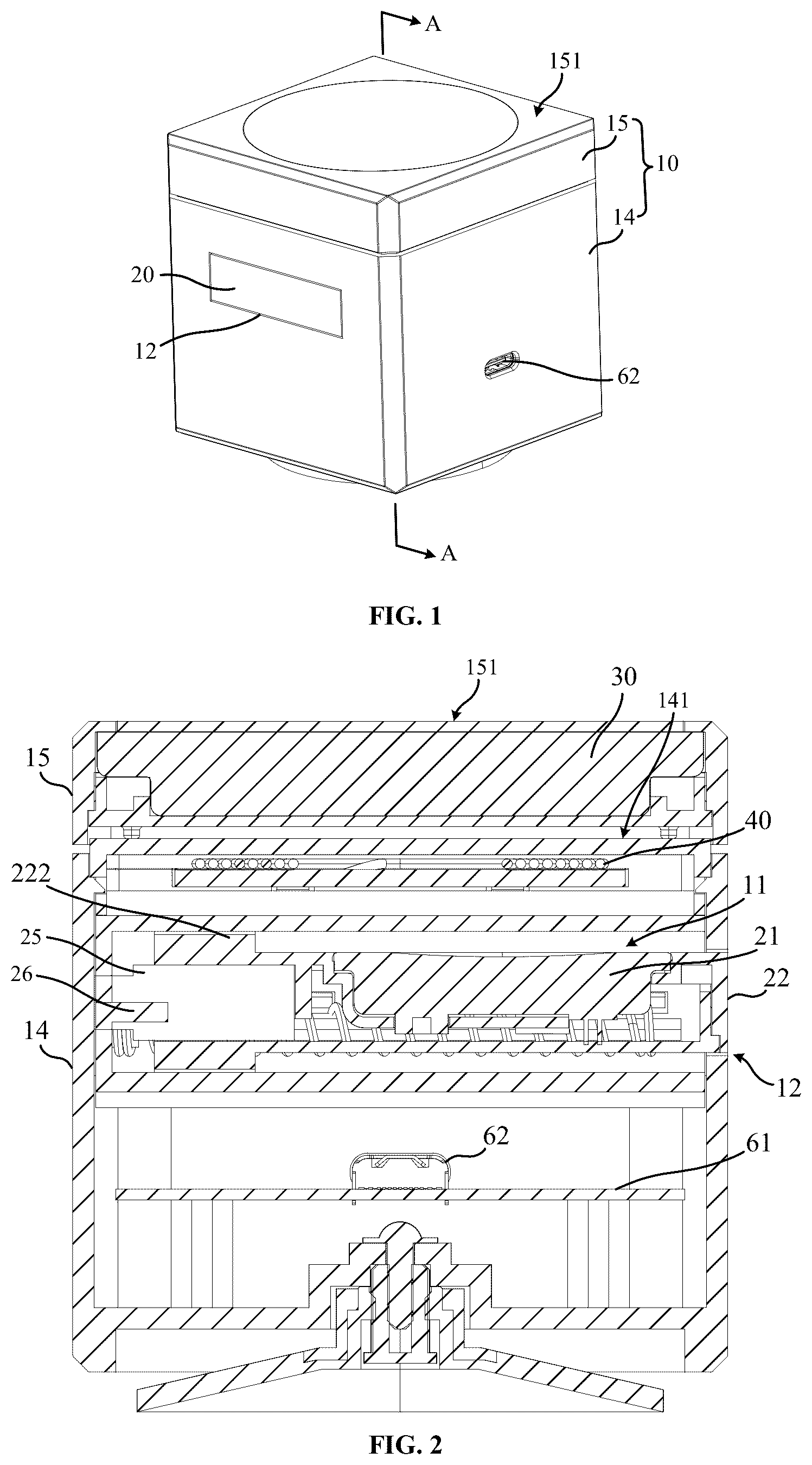 Patent US12316149 — Charging device with movable board — Figure 1