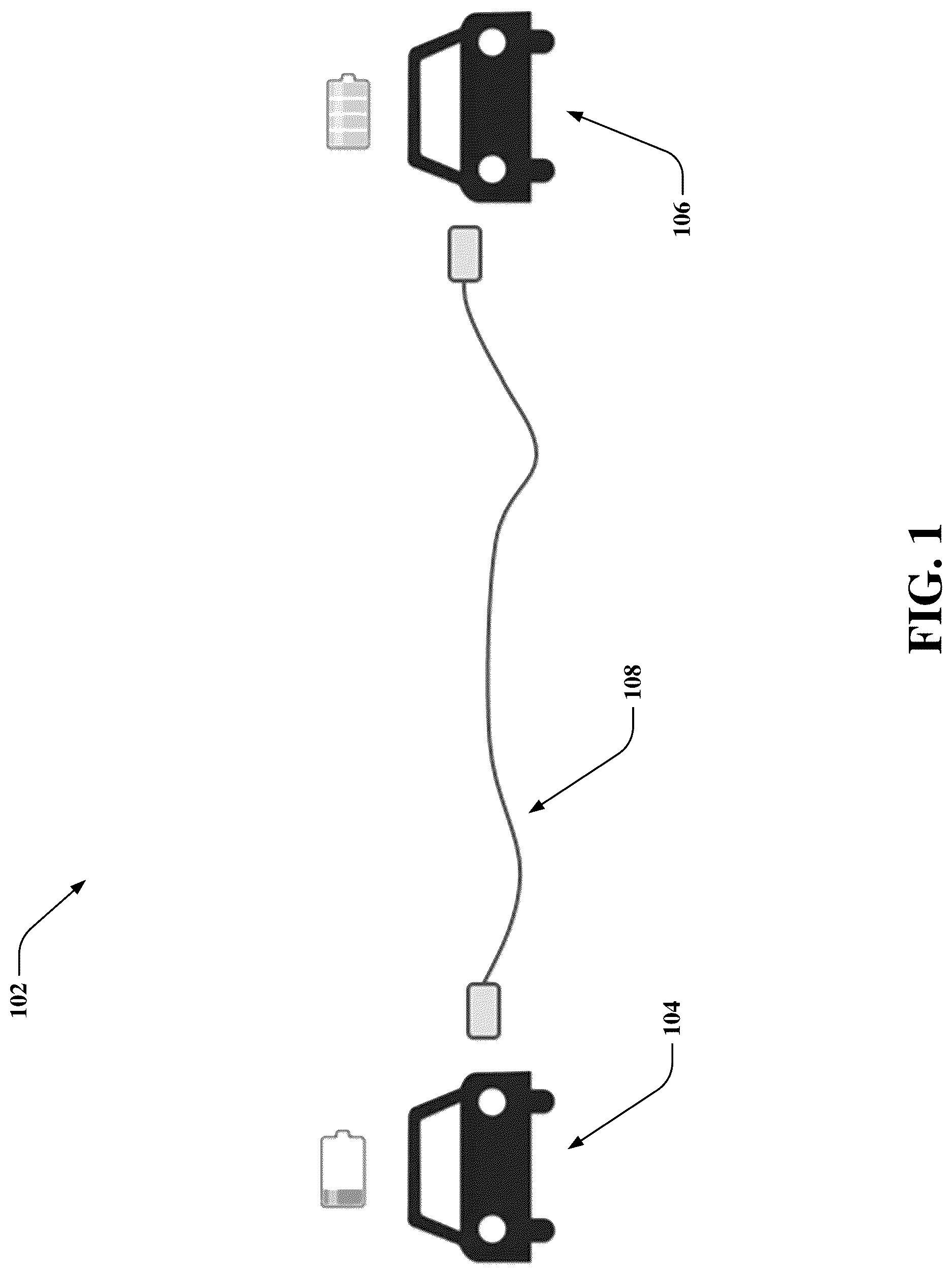 Patent US12316157 — Vehicle-to-vehicle charging — Figure 1