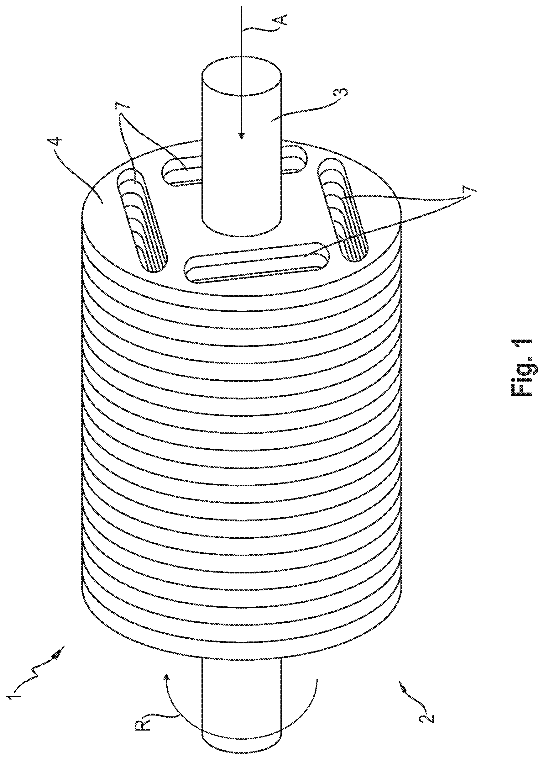 Patent US12316162 Figure 1 – Connection of a rotor shaft to a laminated core
