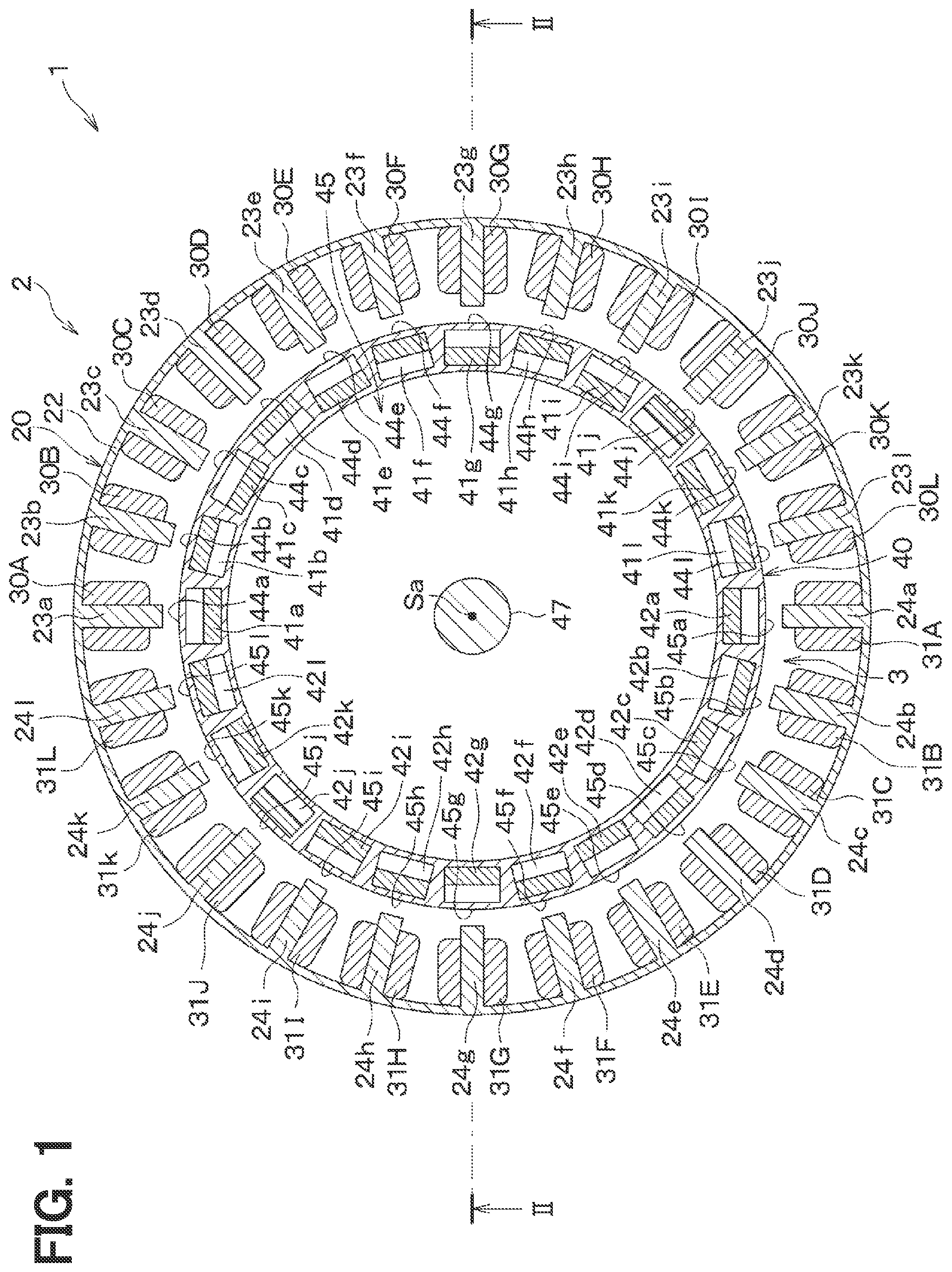 Patent US12316163 — Rotary machine with winding having multiple conductive films — Figure 1