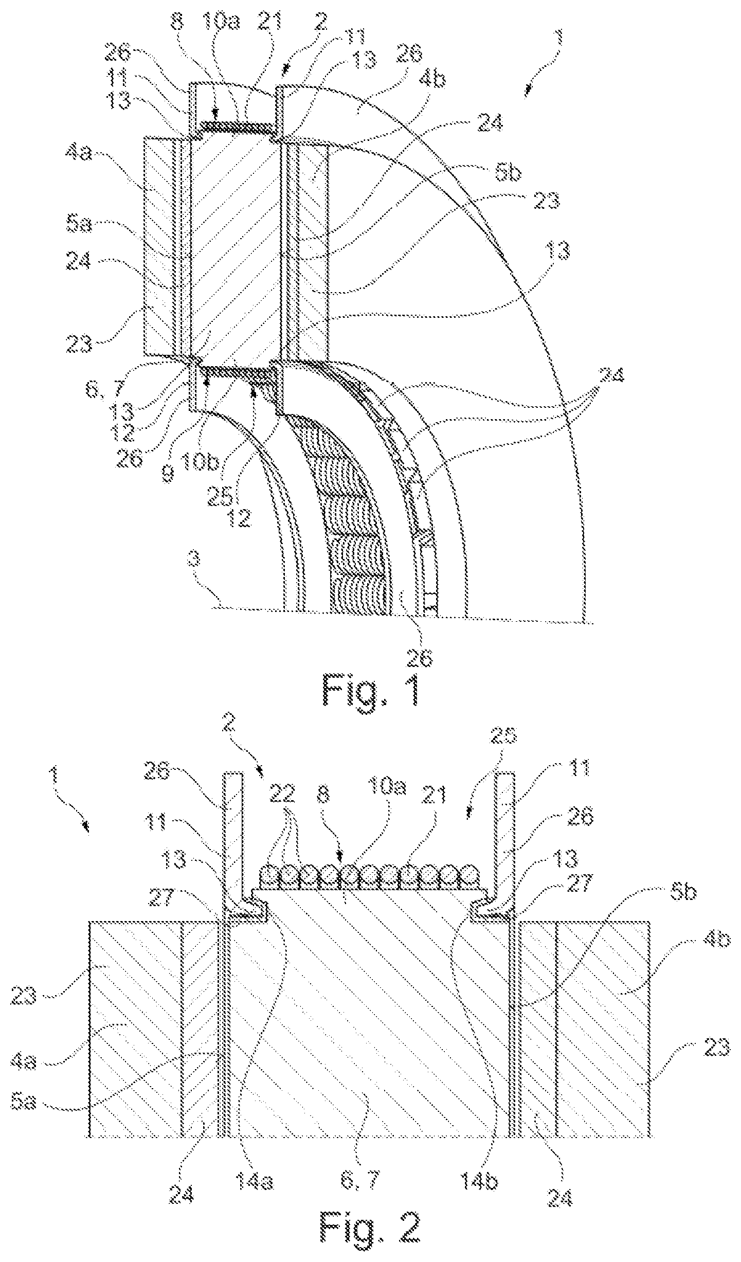 Patent US12316165 — Axial flux machine comprising mechanically fixed stator cores having radially extending sheet metal segments — Figure 1