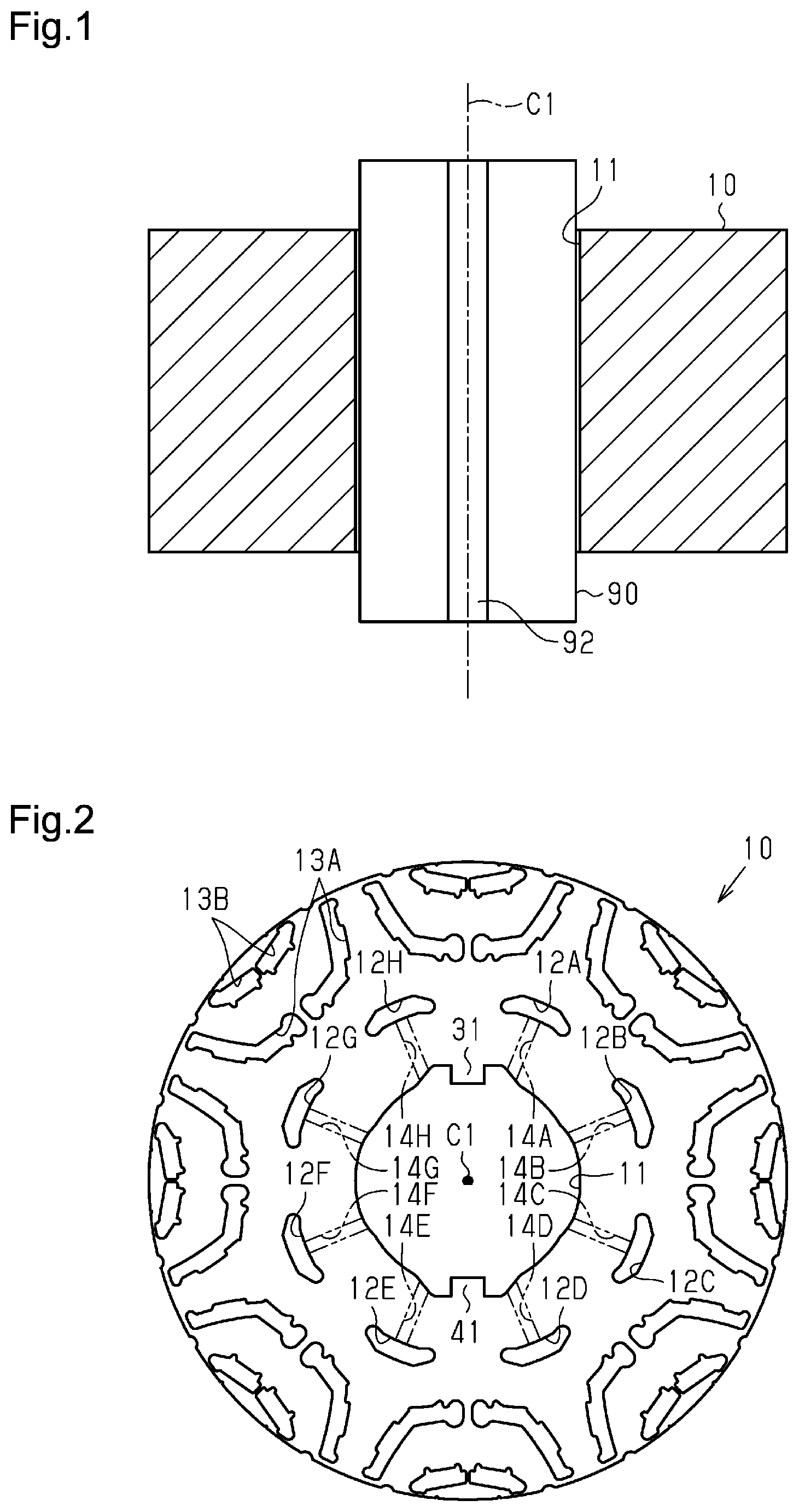 Patent US12316167 — Rotor core — Figure 1
