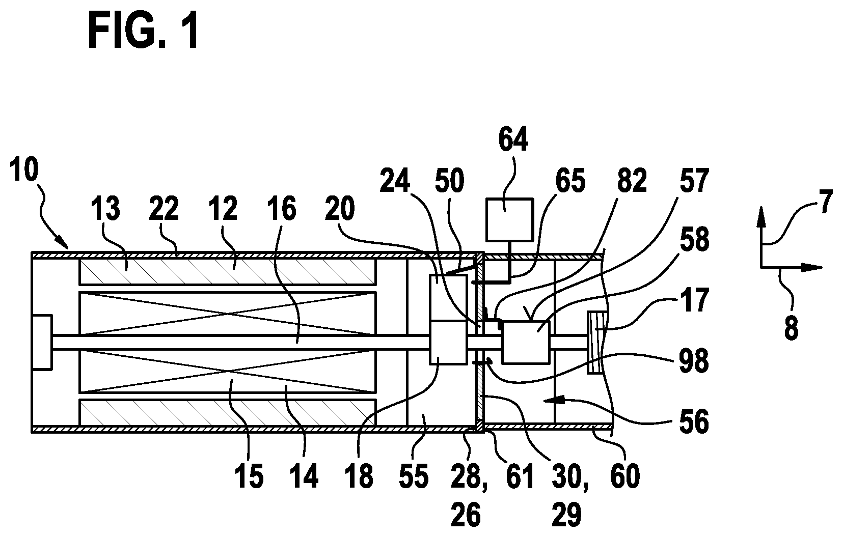 Patent US12316168 — Electric machine having an electric sliding contact — Figure 1