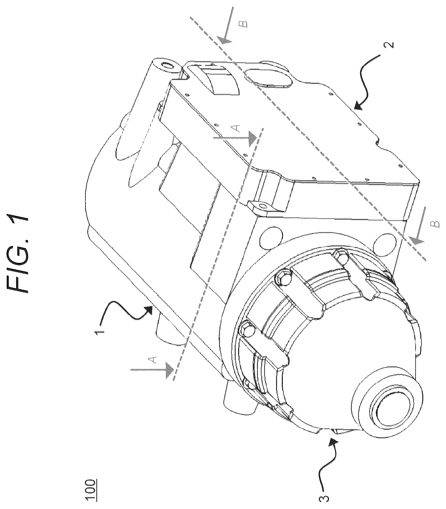 Patent US12316171 Figure 1 – Inverter integrated motor