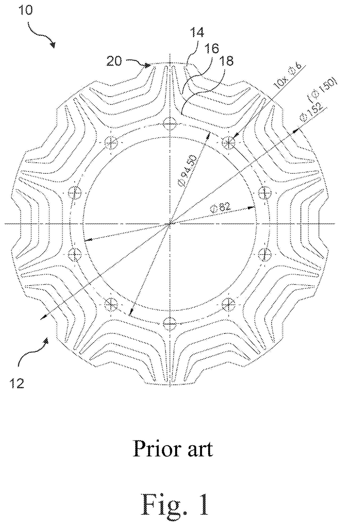 Patent US12316172 Figure 1 – Rotor for an electric ring machine, corresponding ring machine and method for producing a rotor