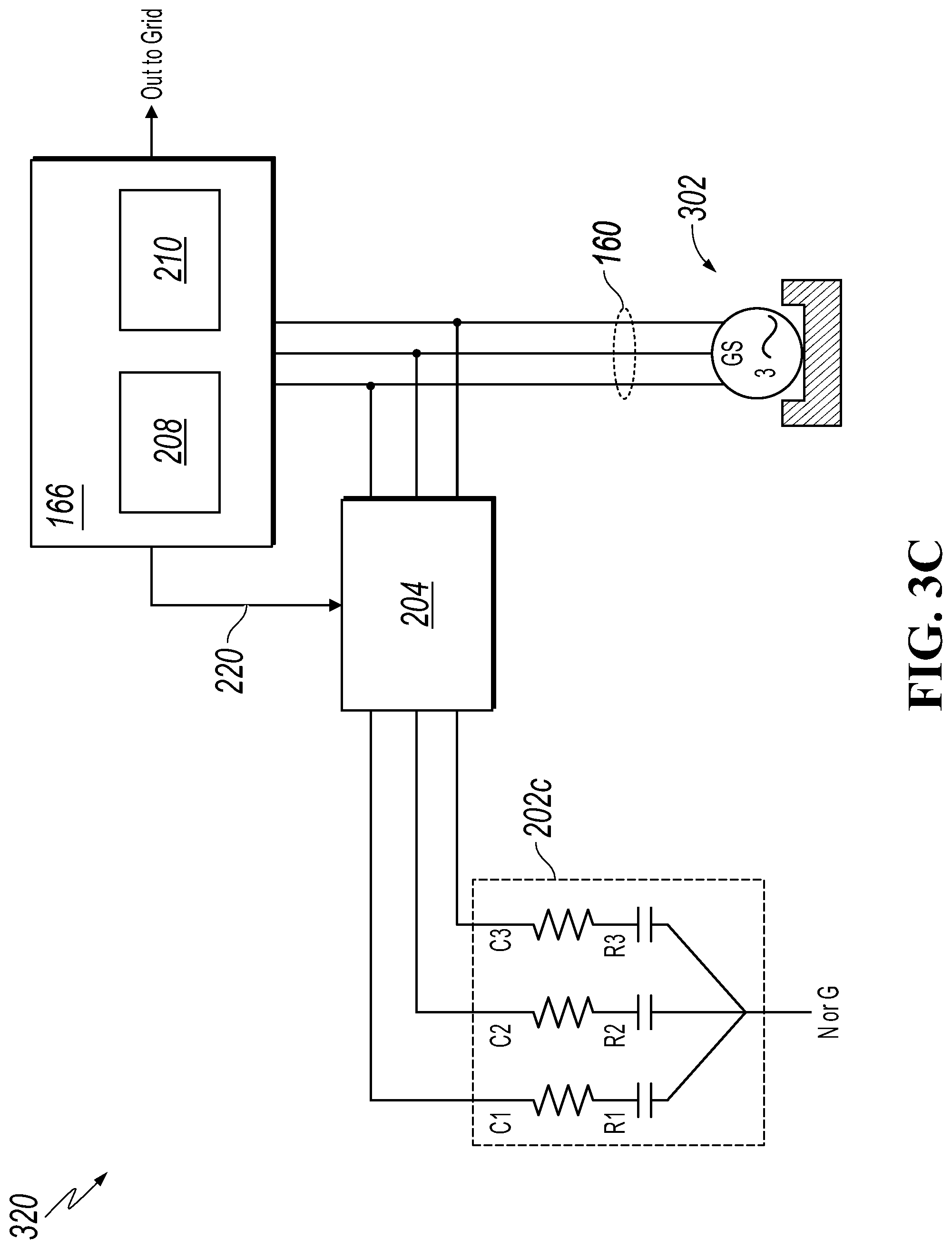 Patent US12316197 Figure 5 – Brake resistor design for controlling rotor speed during generator shutdown sequence