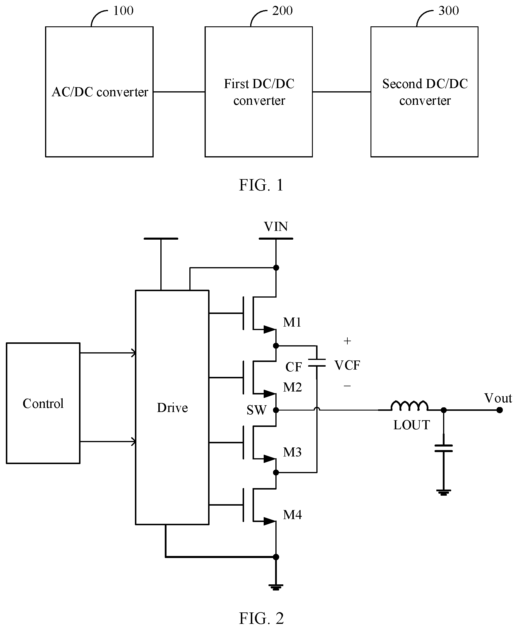 Patent US12316208 — Three-level direct current converter, power supply system, and chip — Figure 1