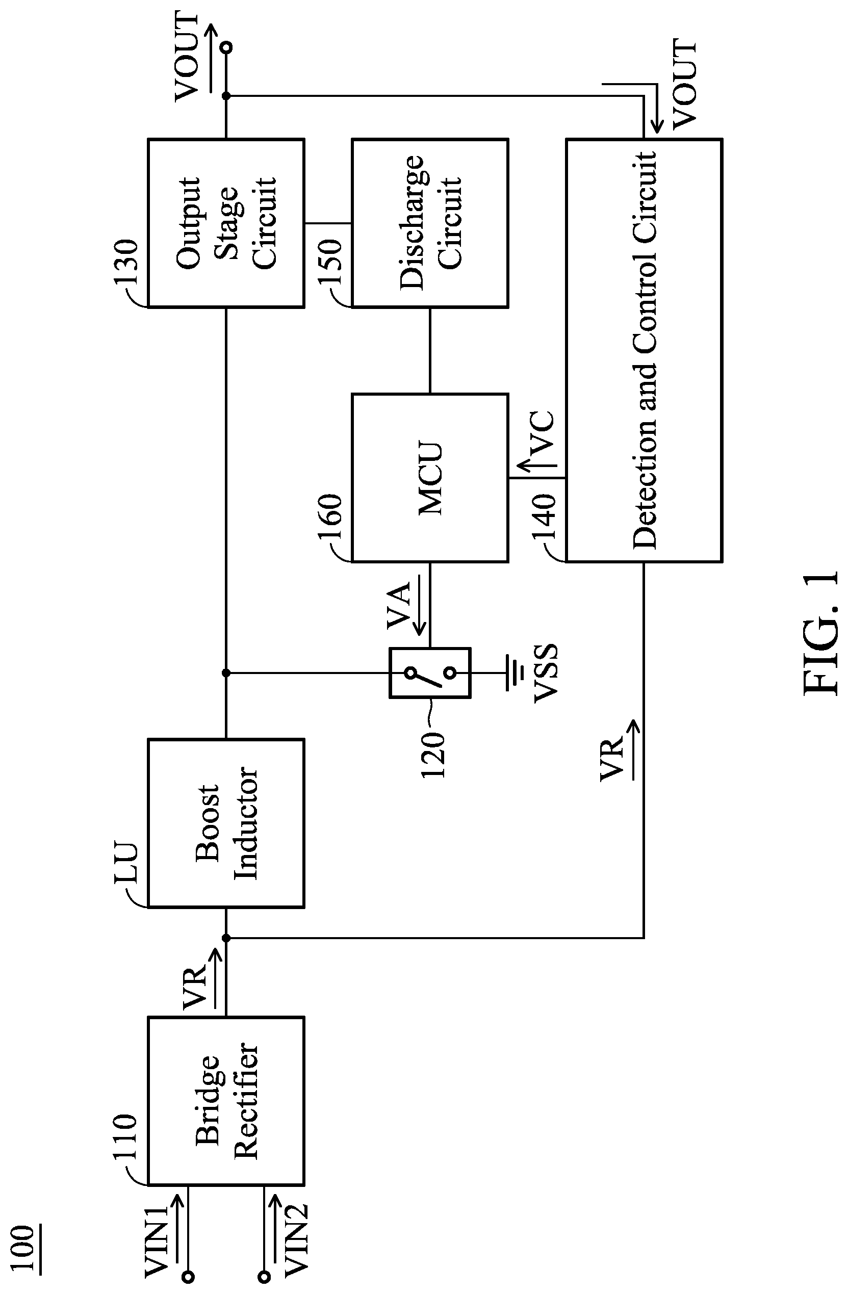 Patent US12316224 — Boost converter with fast discharge function — Figure 1
