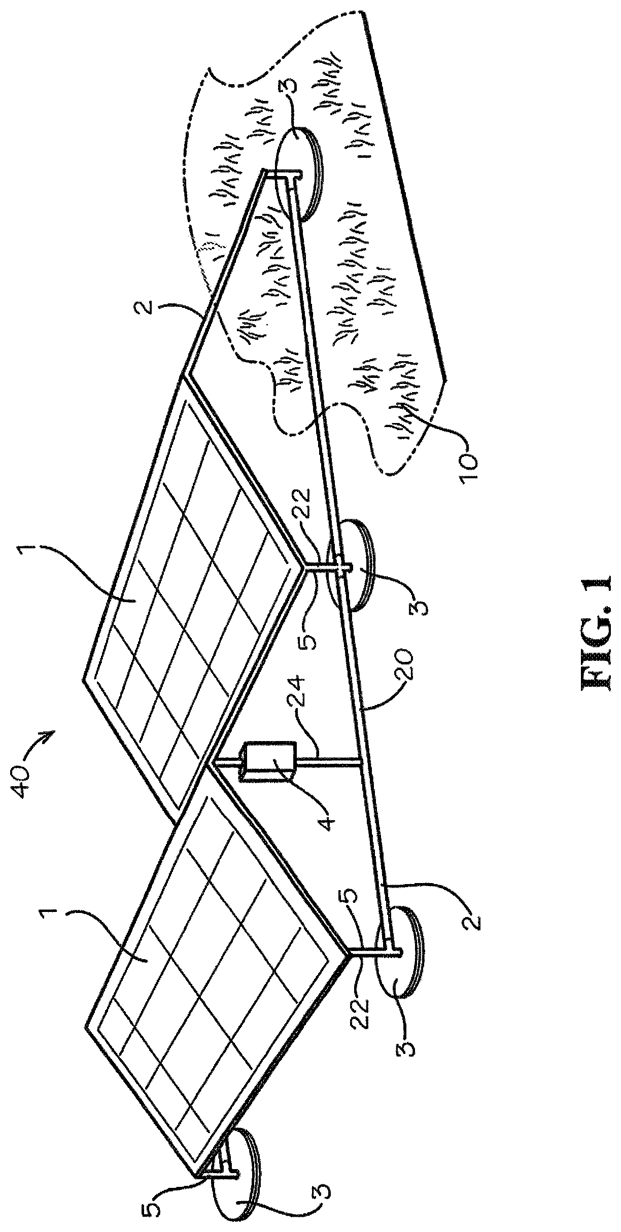 Patent US12316273 — Solar energy system for use with tufted geosynthetics — Figure 1