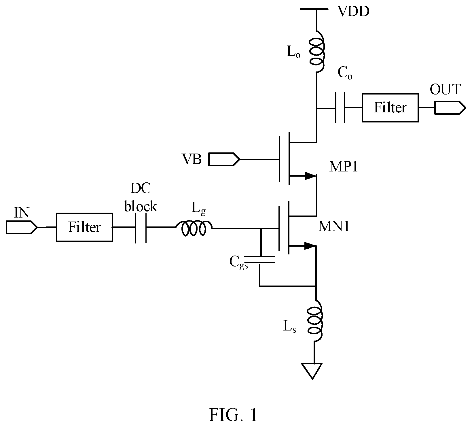 Patent US12316284 — Multi-frequency low noise amplifier — Figure 1