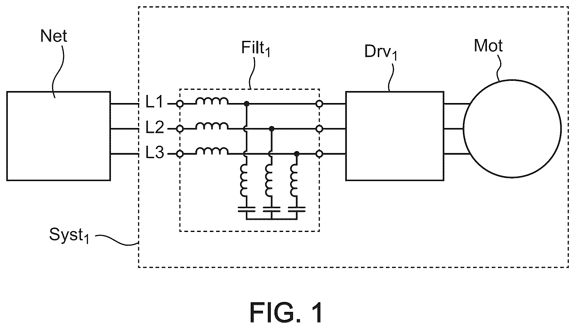 Patent US12316294 — Harmonic filter with multi-frequency filtering capabilities — Figure 1
